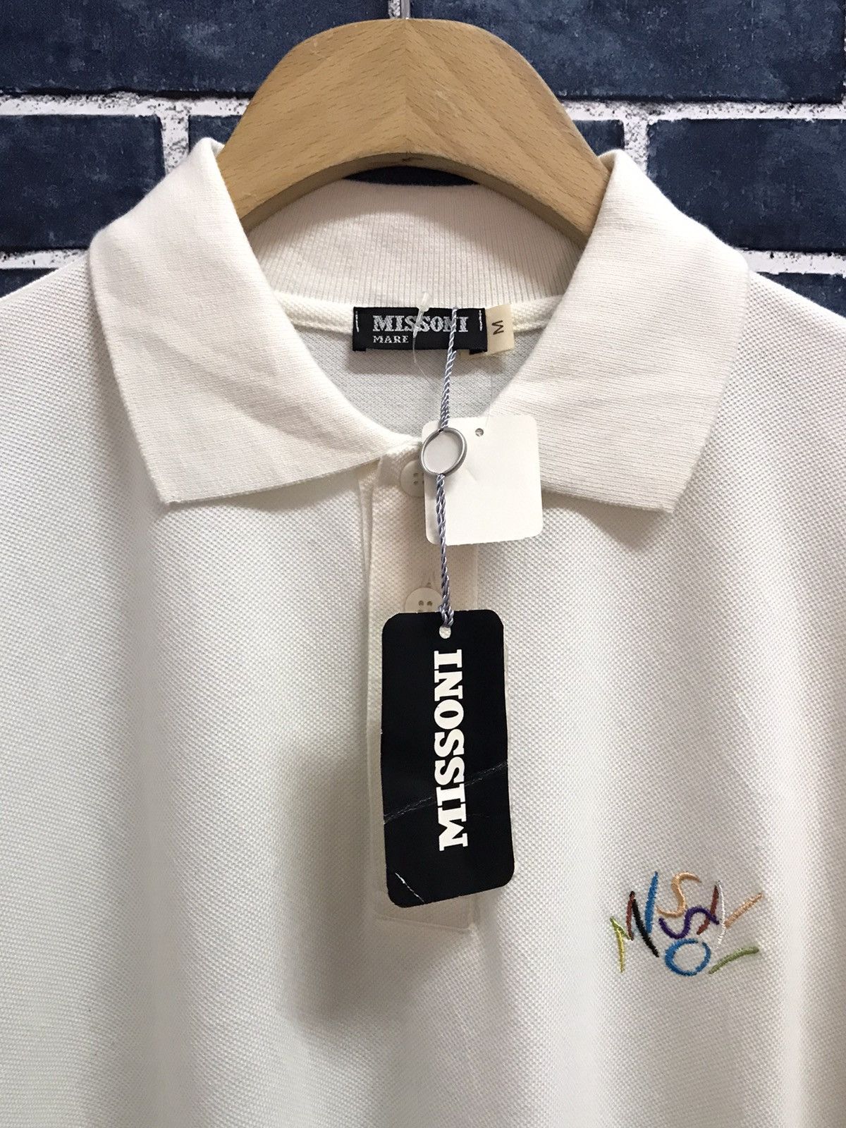 Missoni × Vintage Vintage DS Missoni Embroidery Unworn Long sleeve Polo Size US M / EU 48-50 / 2 - 2 Thumbnail