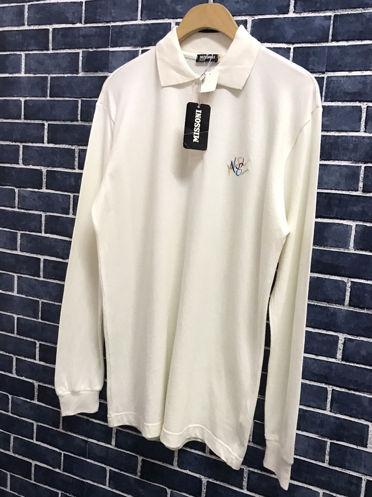 Missoni × Vintage Vintage DS Missoni Embroidery Unworn Long sleeve Polo Size US M / EU 48-50 / 2 - 3 Thumbnail