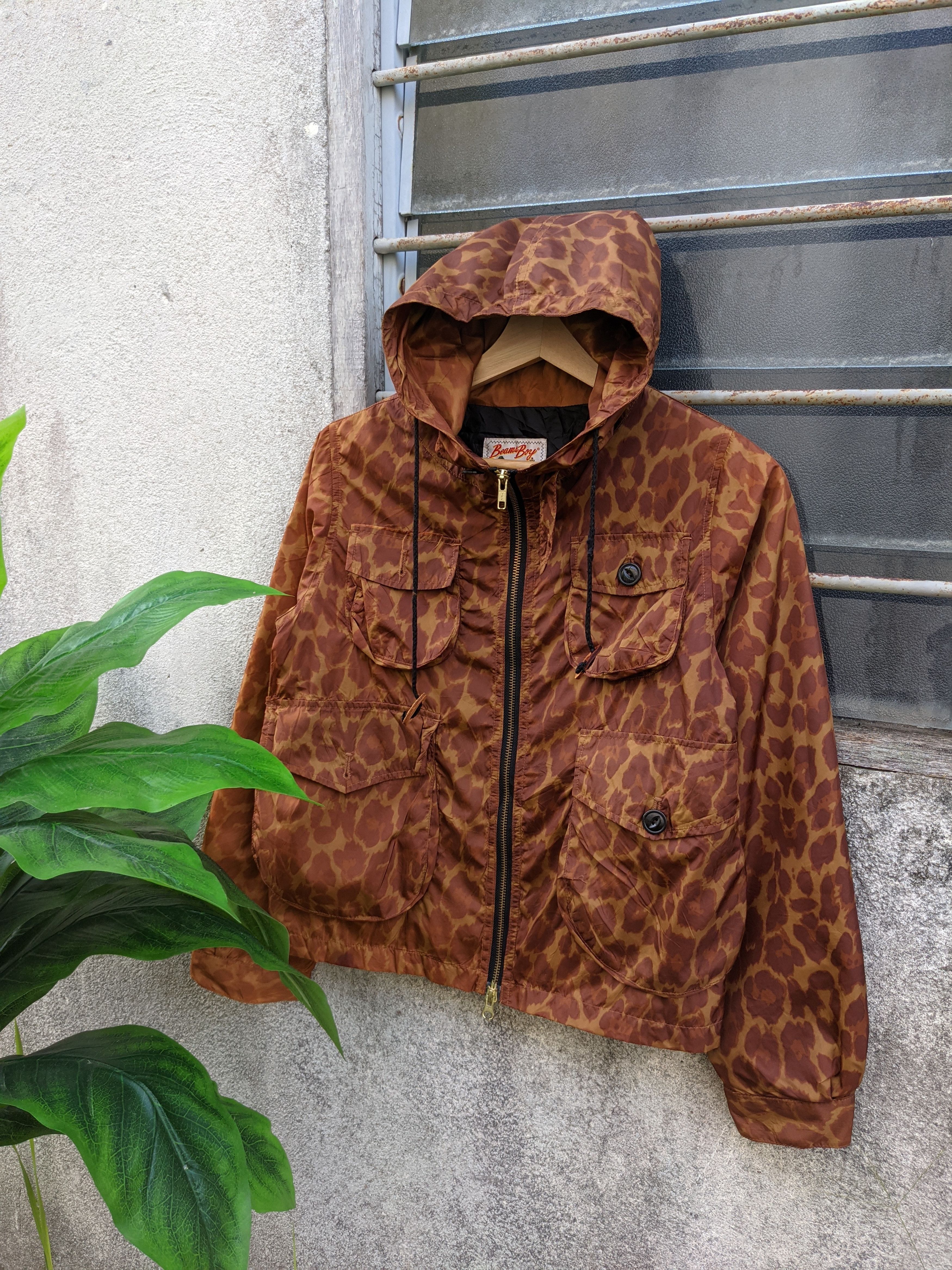 image of Beams Plus Beams Boy Leopard Nylon Jacket ( Boy ), Women's (Size Small)
