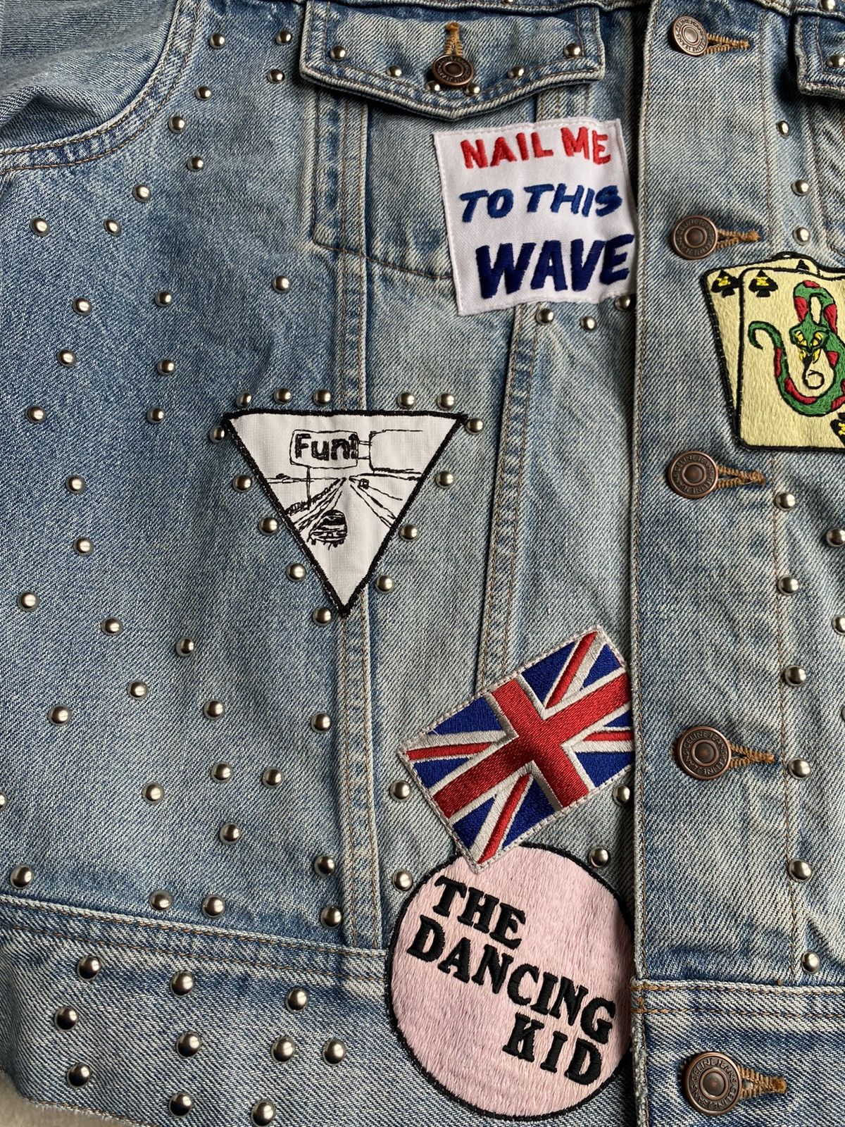 Celine SS21 Celine The Dancing Kid studded patch denim jacket star Size US S / EU 44-46 / 1 - 22 Thumbnail