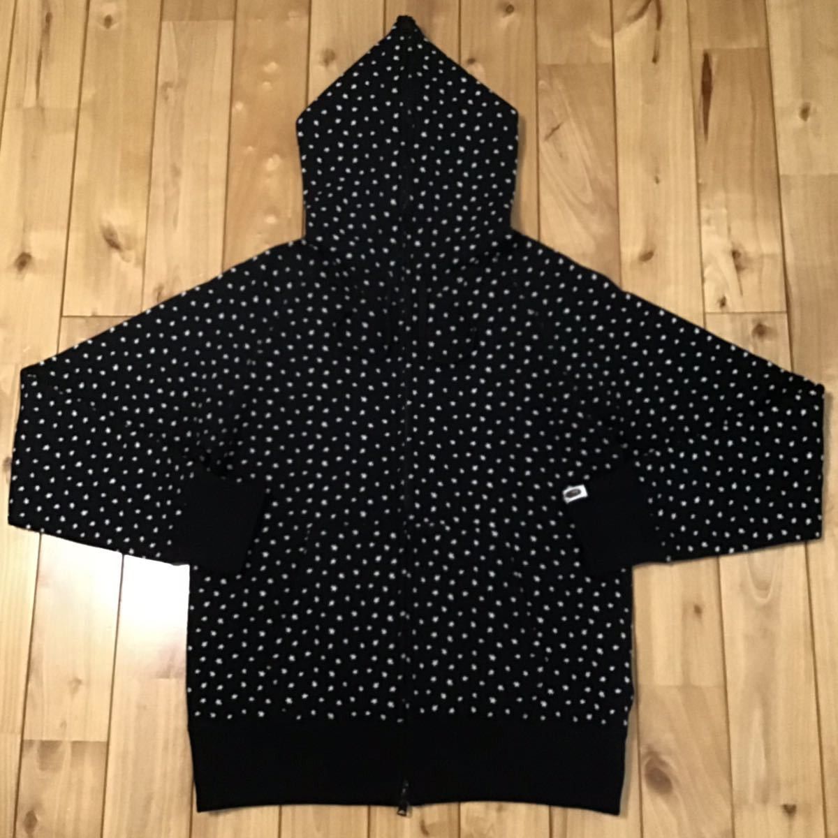 image of Bape Star Full Zip Hoodie Black A Bathing Ape Bape Sta, Men's (Size Small)