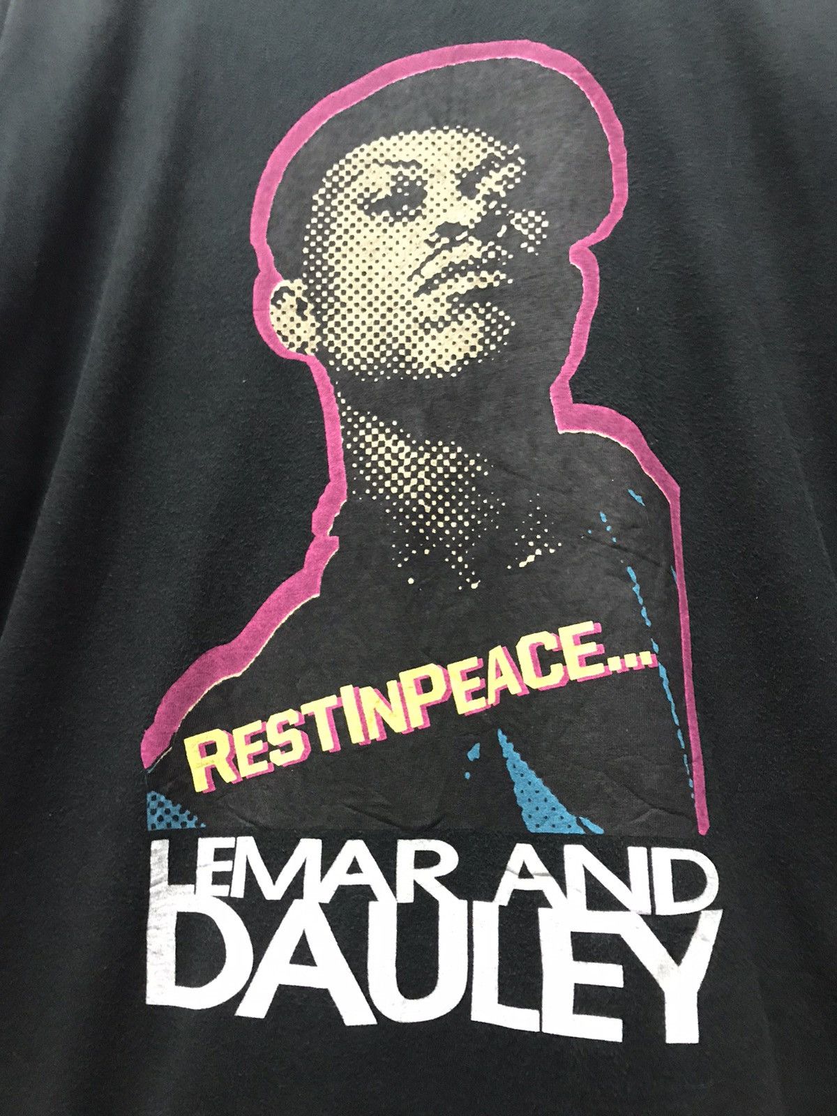 Lemar & Dauley × Rap Tees × Vintage Vintage Lemar And Dauley R.I.P Sun faded tshirt Size US L / EU 52-54 / 3 - 4 Thumbnail