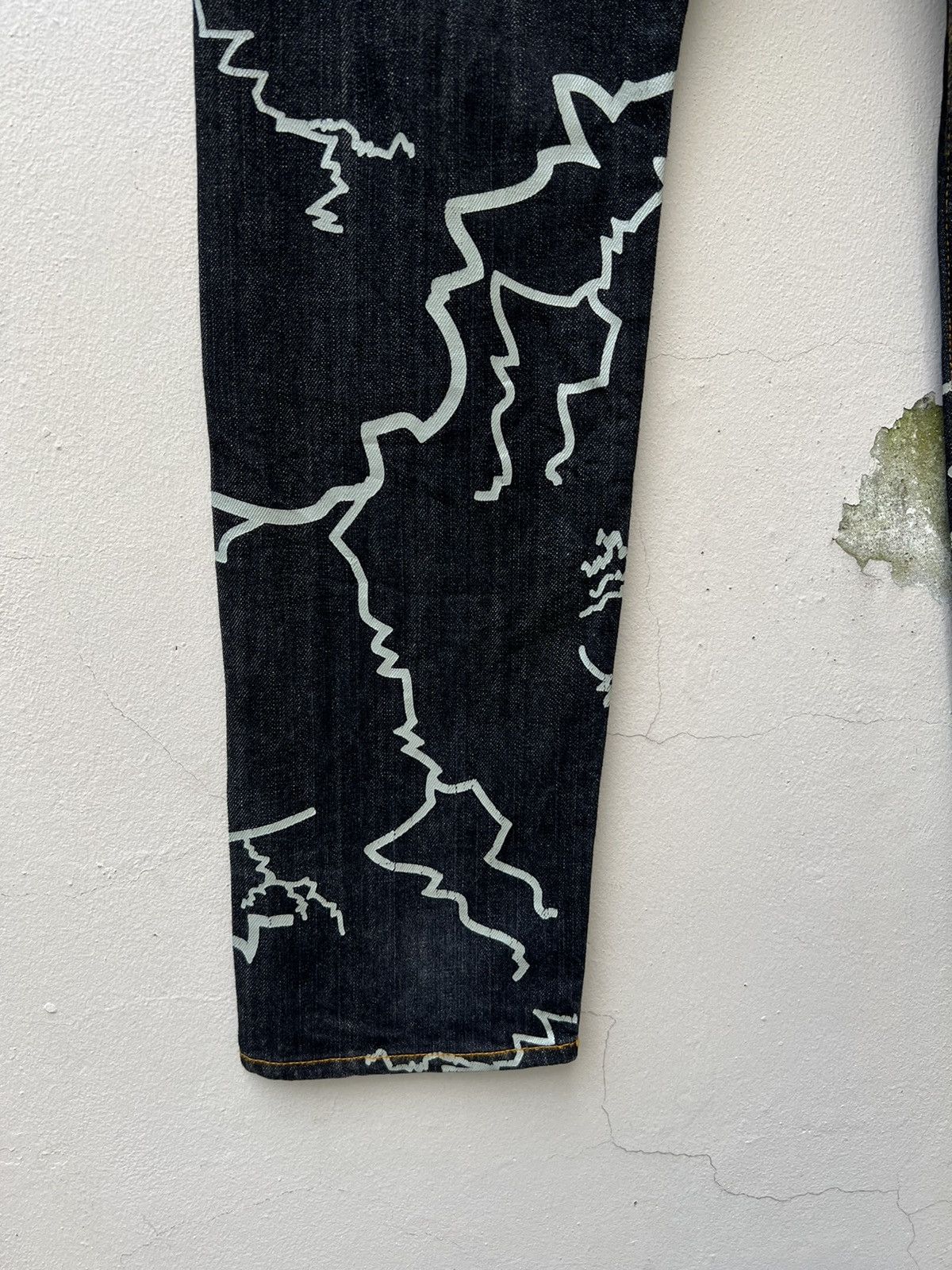 Vintage Nine Rulas Line Japan Thunderstruck Art Denim Jeans Size US 31 - 11 Thumbnail