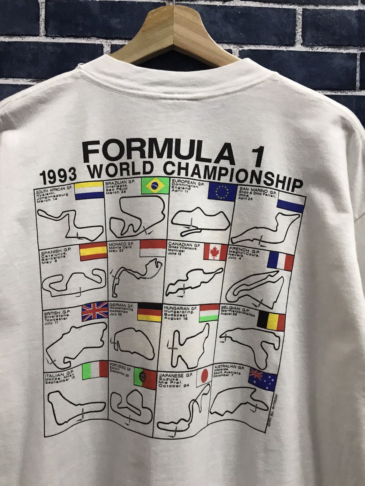 Vintage Vintage 90’s F1 Bill Paterson Art Williams Alain Prost Tee Size US XL / EU 56 / 4 - 9 Thumbnail