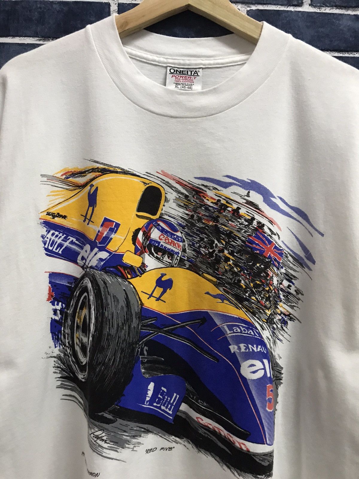 Vintage Vintage 90’s F1 Bill Paterson Art Williams Alain Prost Tee Size US XL / EU 56 / 4 - 2 Thumbnail
