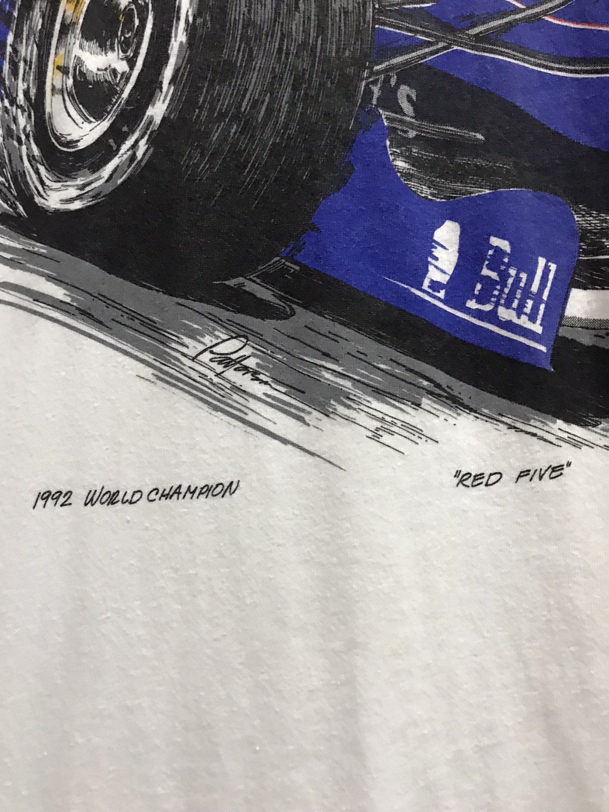 Vintage Vintage 90’s F1 Bill Paterson Art Williams Alain Prost Tee Size US XL / EU 56 / 4 - 7 Thumbnail