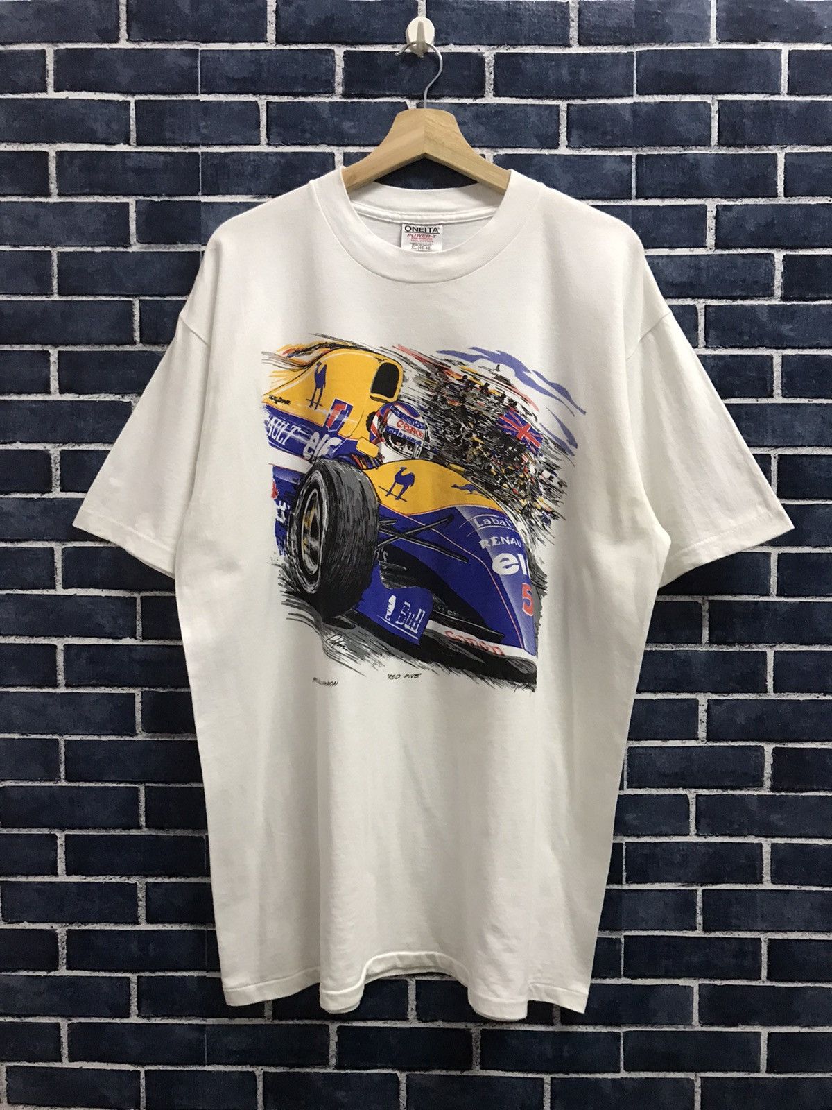 Vintage Vintage 90’s F1 Bill Paterson Art Williams Alain Prost Tee Size US XL / EU 56 / 4 - 1 Thumbnail