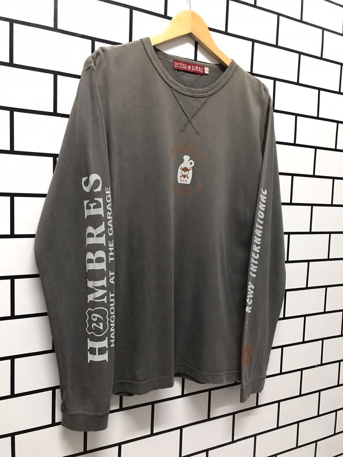 Designer × Japanese Brand × Vintage 291295 Homme japan long sleeve distressed tshirt Size US M / EU 48-50 / 2 - 3 Thumbnail