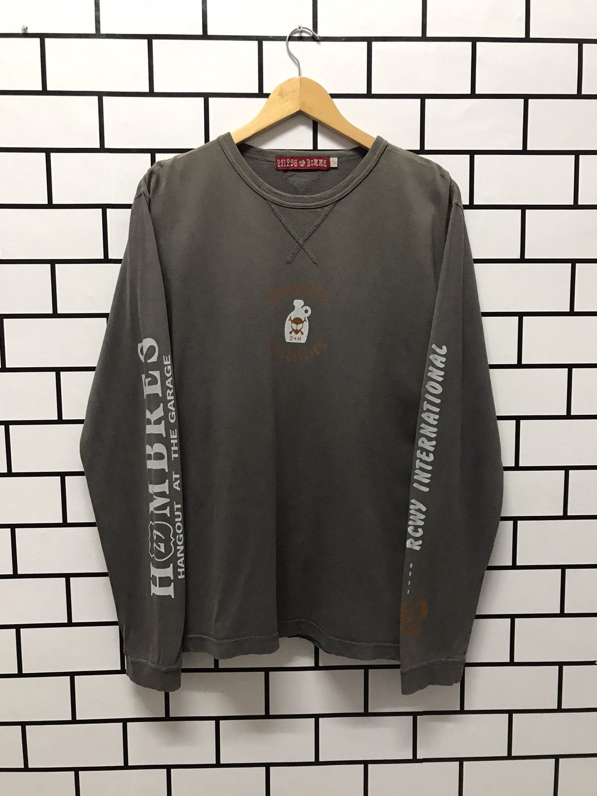 Designer × Japanese Brand × Vintage 291295 Homme japan long sleeve distressed tshirt Size US M / EU 48-50 / 2 - 1 Thumbnail