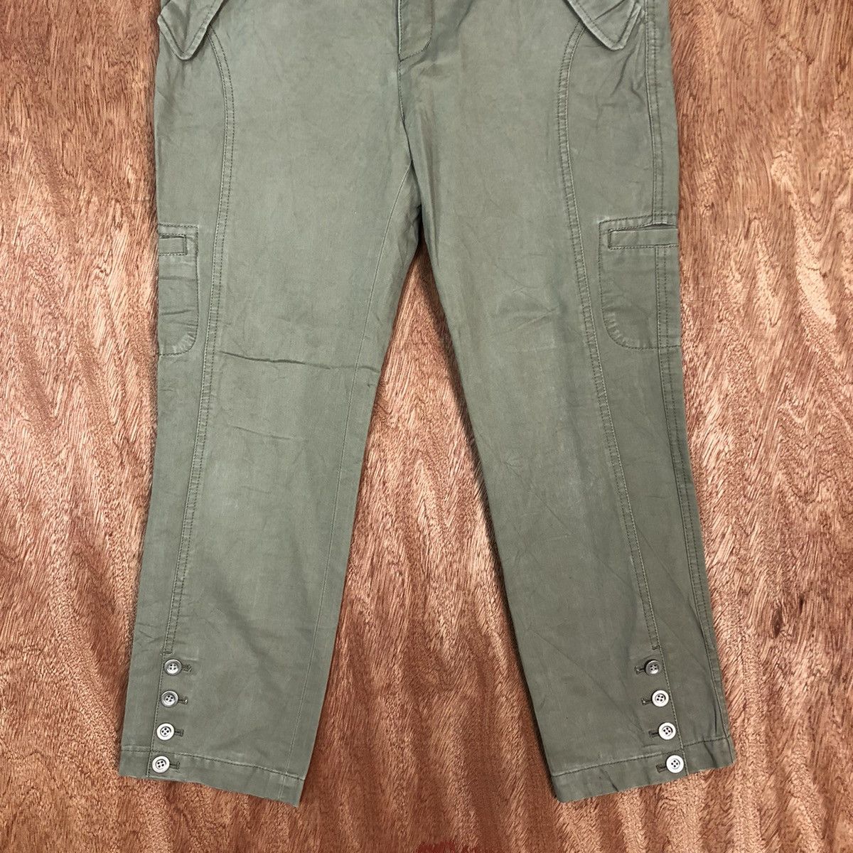 Japanese Brand Human Woman Grey cropped Straight Pants #c822 Size 30" / US 8 / IT 44 - 3 Thumbnail