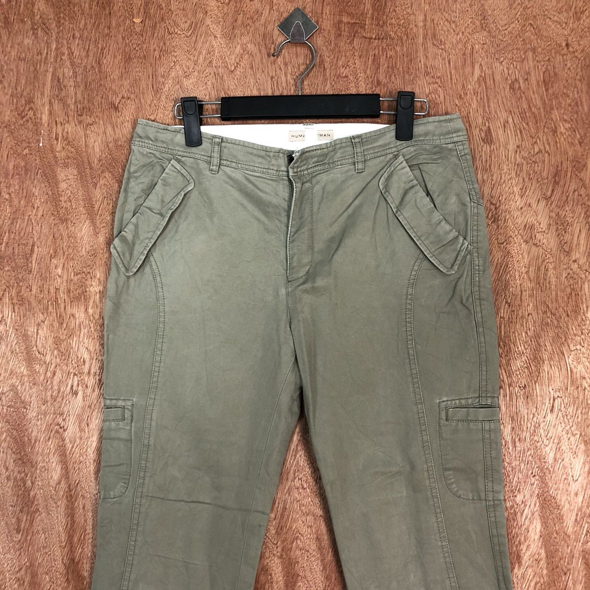 Japanese Brand Human Woman Grey cropped Straight Pants #c822 Size 30" / US 8 / IT 44 - 2 Thumbnail