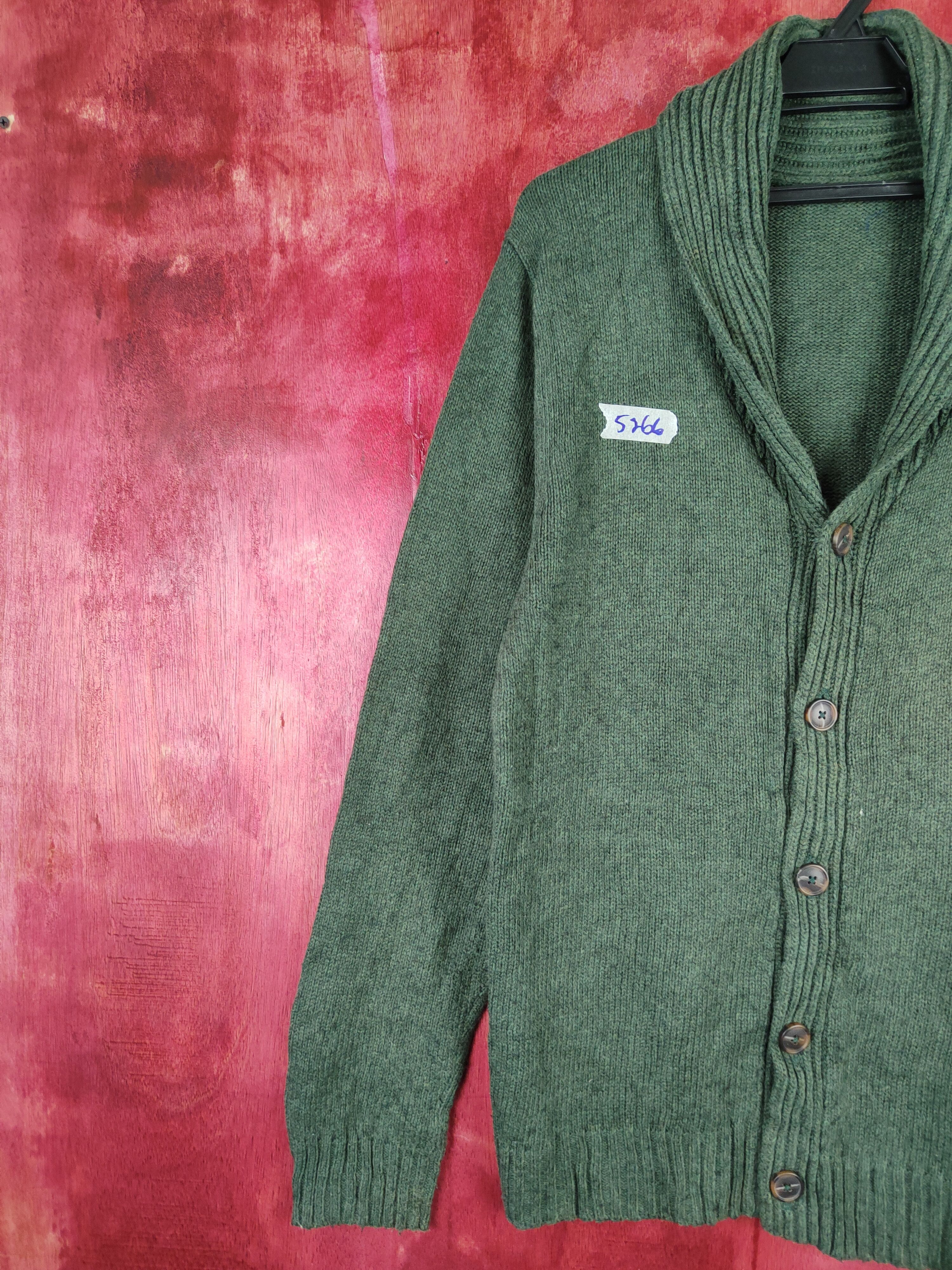 Homespun Knitwear × Japanese Brand Japanese Brand Dark Green Knitwear cardigan #5266 Size US L / EU 52-54 / 3 - 3 Thumbnail