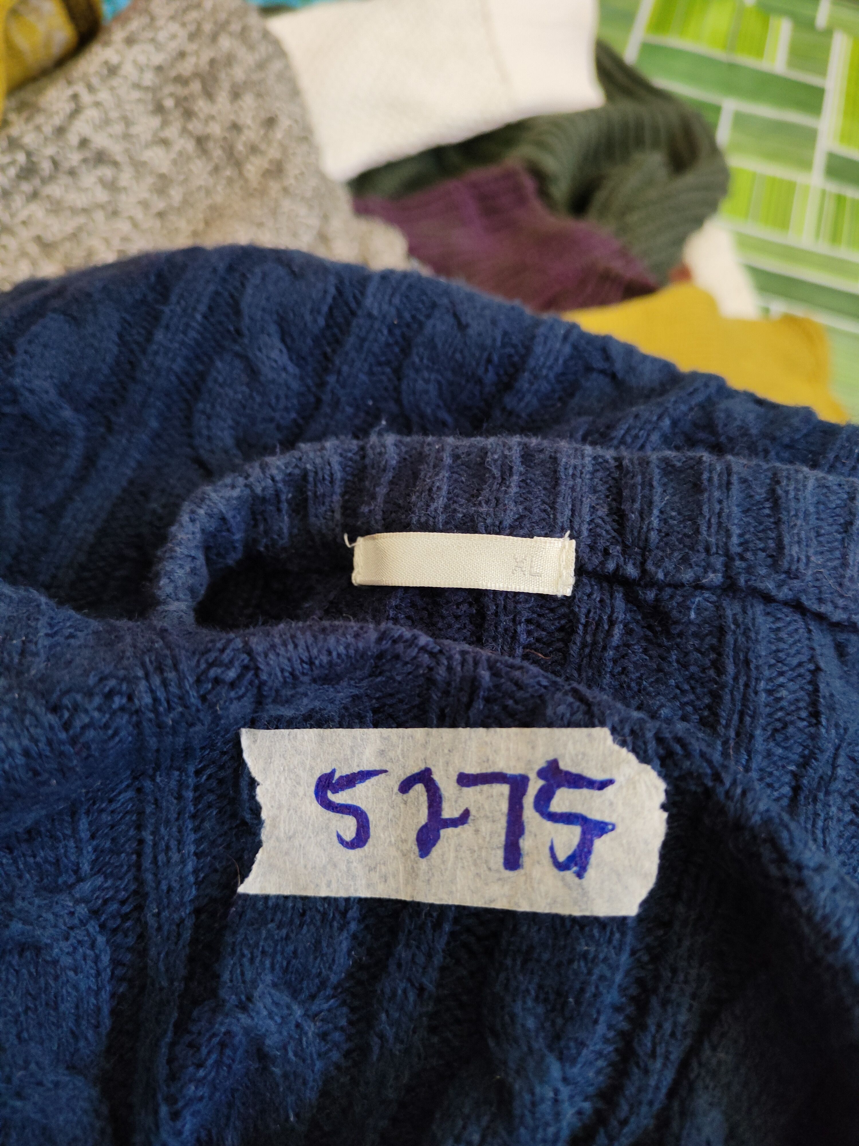 Homespun Knitwear × Japanese Brand GU Dark Blue Knitwear #5275 Size US L / EU 52-54 / 3 - 9 Thumbnail