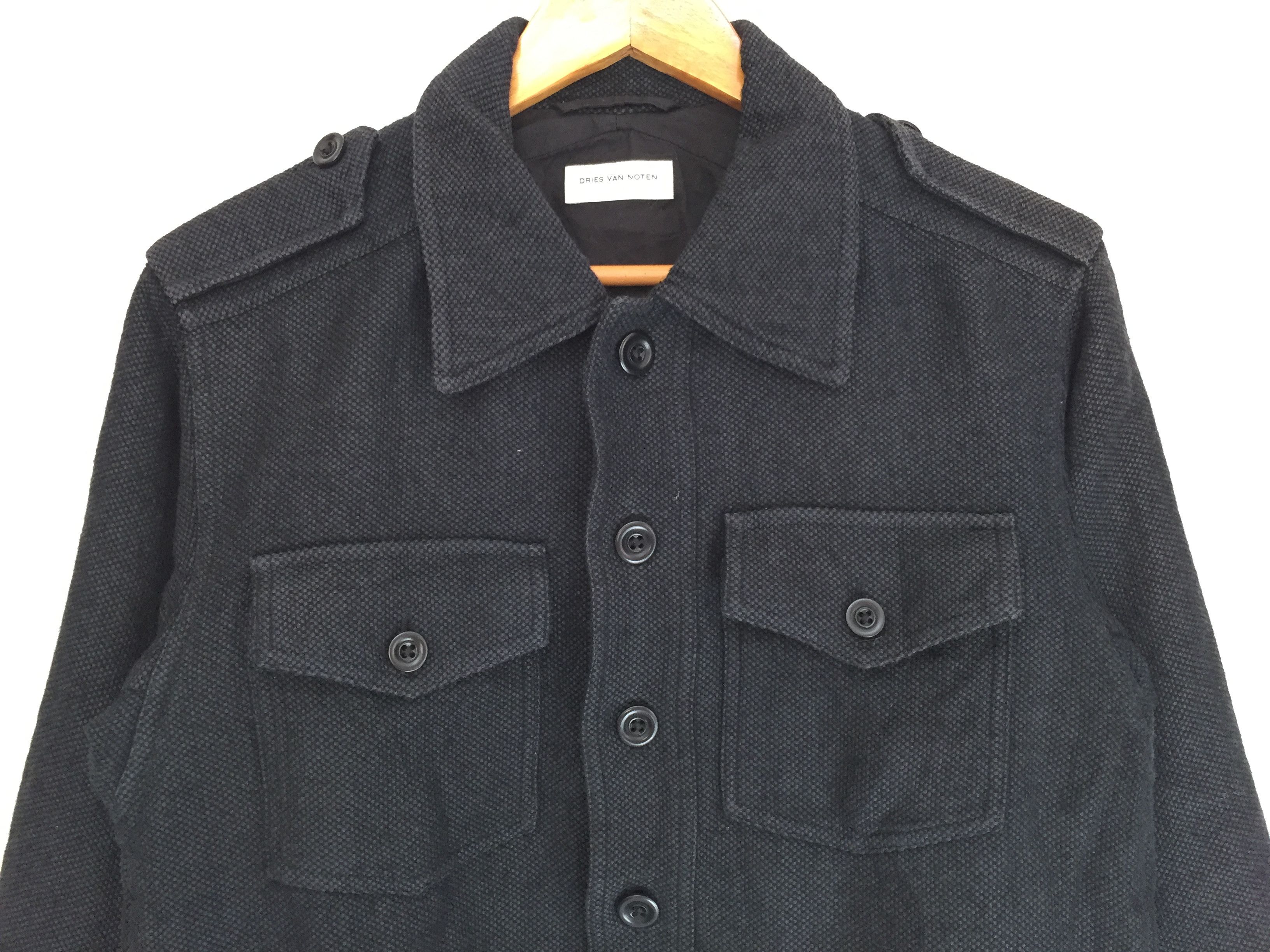 Dries Van Noten M65 Linen wool blend multibutton jacket Size US S / EU 44-46 / 1 - 2 Thumbnail