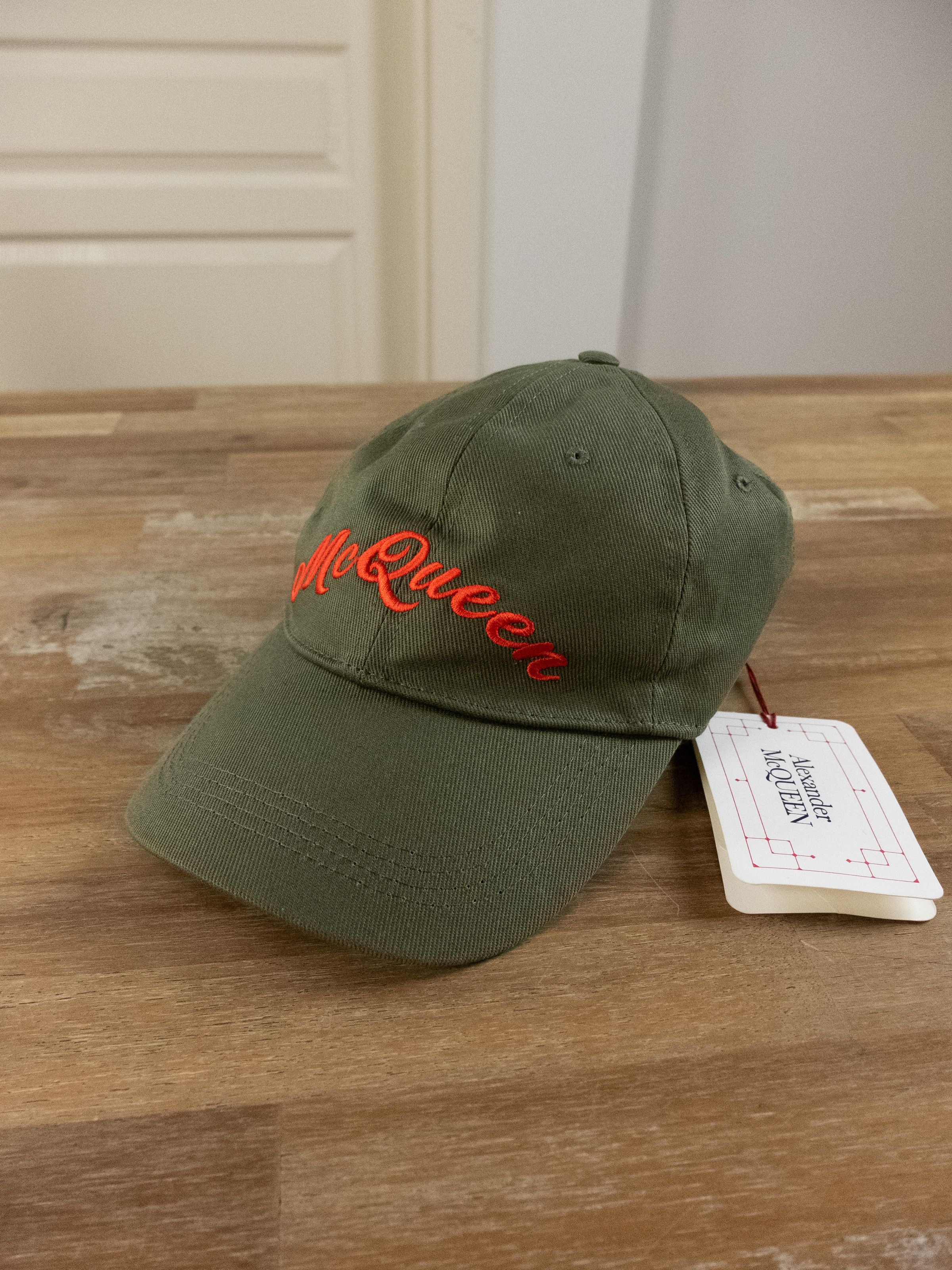 Alexander McQueen ALEXANDER MCQUEEN green cotton logo baseball cap hat Large Size ONE SIZE - 1 Thumbnail