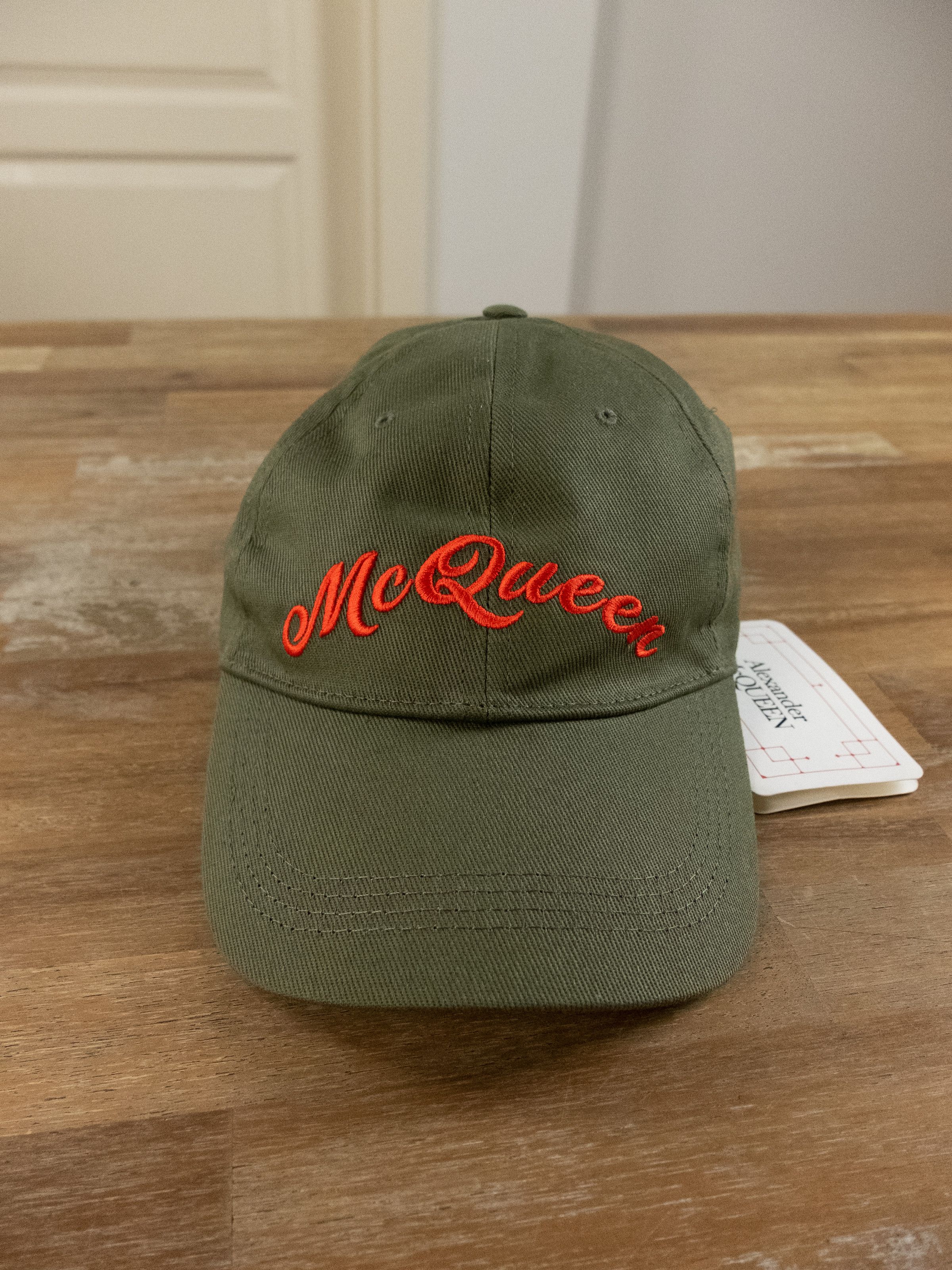 Alexander McQueen ALEXANDER MCQUEEN green cotton logo baseball cap hat Large Size ONE SIZE - 2 Thumbnail