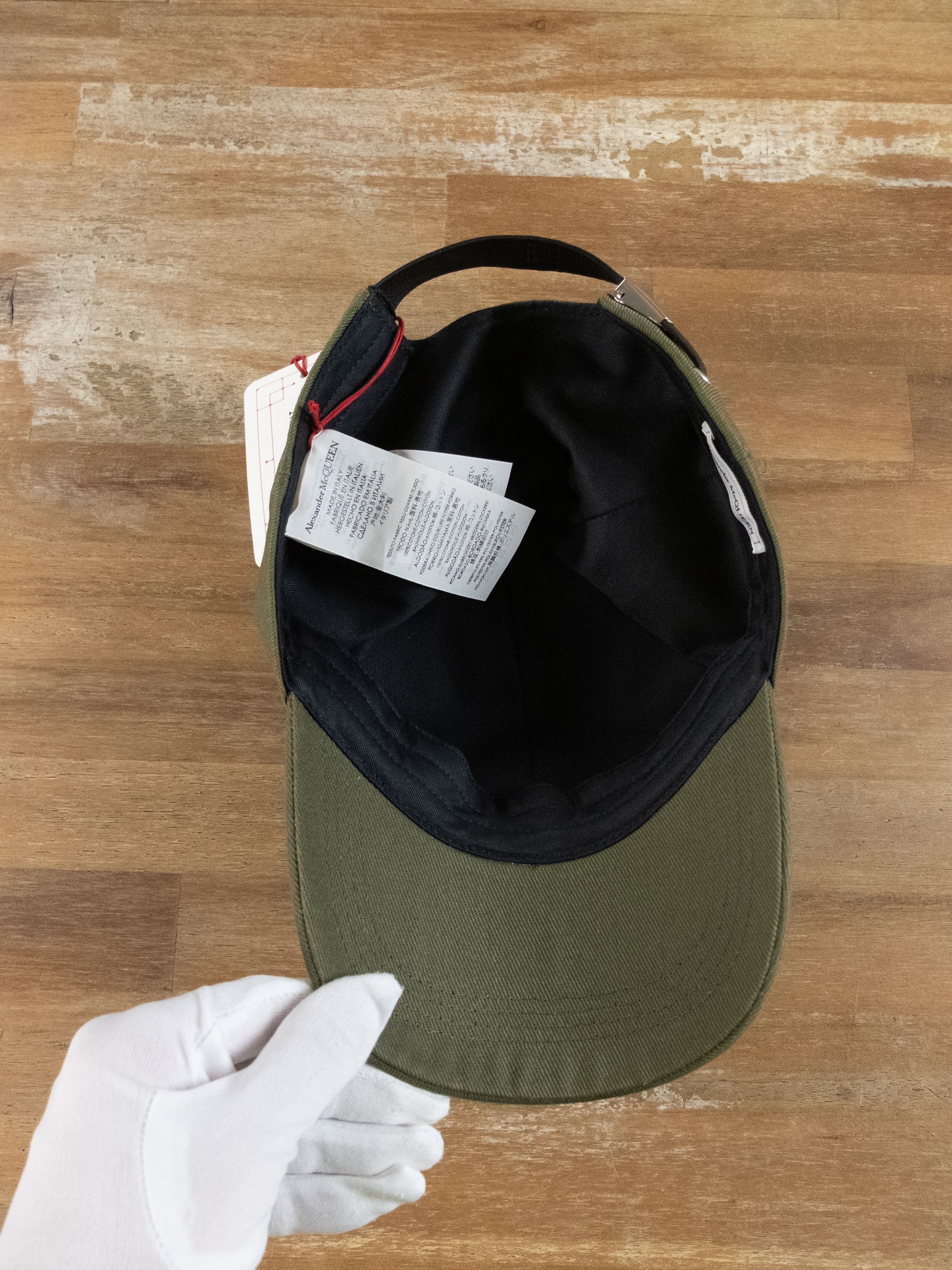 Alexander McQueen ALEXANDER MCQUEEN green cotton logo baseball cap hat Large Size ONE SIZE - 6 Thumbnail