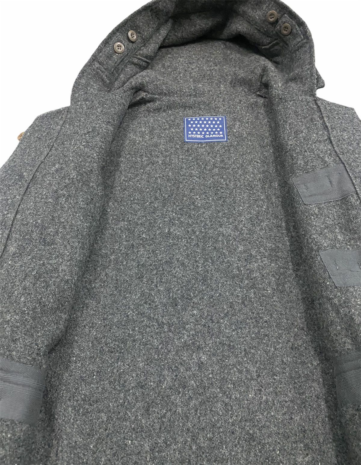 Designer × Hysteric Glamour 🔥VINTAGE HYSTERIC GLAMOUR 69-70 DUFFLE WOOL WITH PATCHES Size US M / EU 48-50 / 2 - 17 Thumbnail