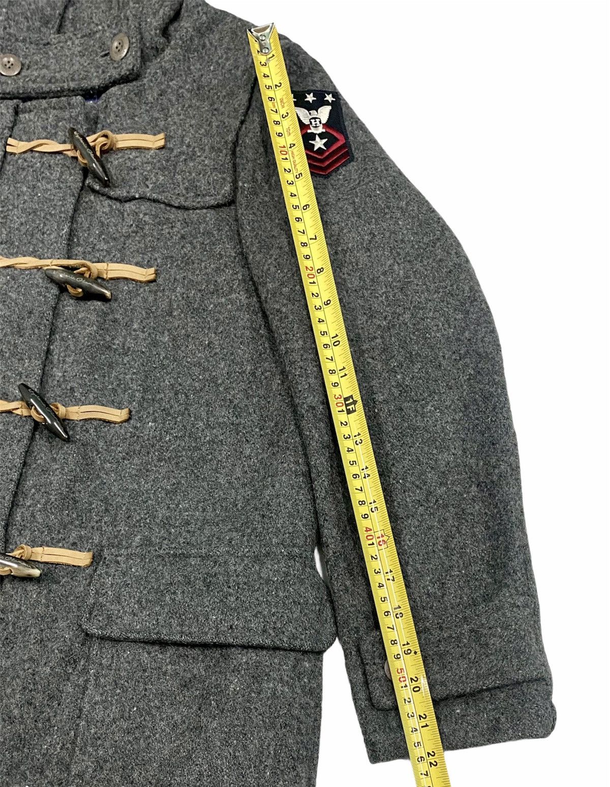 Designer × Hysteric Glamour 🔥VINTAGE HYSTERIC GLAMOUR 69-70 DUFFLE WOOL WITH PATCHES Size US M / EU 48-50 / 2 - 24 Thumbnail