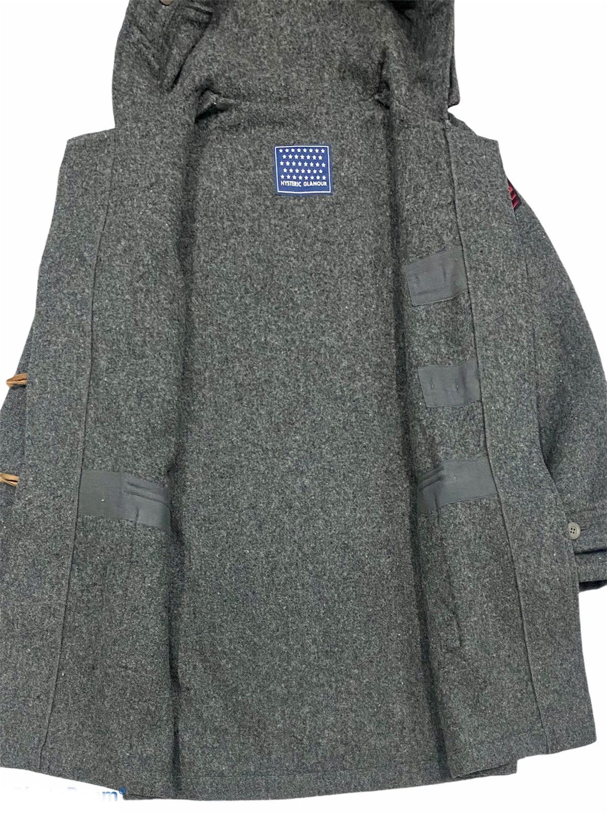 Designer × Hysteric Glamour 🔥VINTAGE HYSTERIC GLAMOUR 69-70 DUFFLE WOOL WITH PATCHES Size US M / EU 48-50 / 2 - 16 Thumbnail