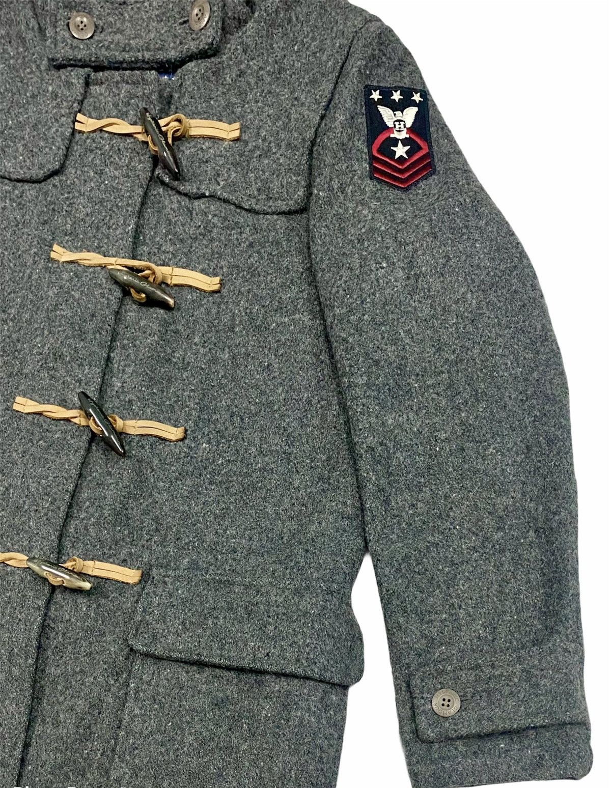 Designer × Hysteric Glamour 🔥VINTAGE HYSTERIC GLAMOUR 69-70 DUFFLE WOOL WITH PATCHES Size US M / EU 48-50 / 2 - 11 Thumbnail