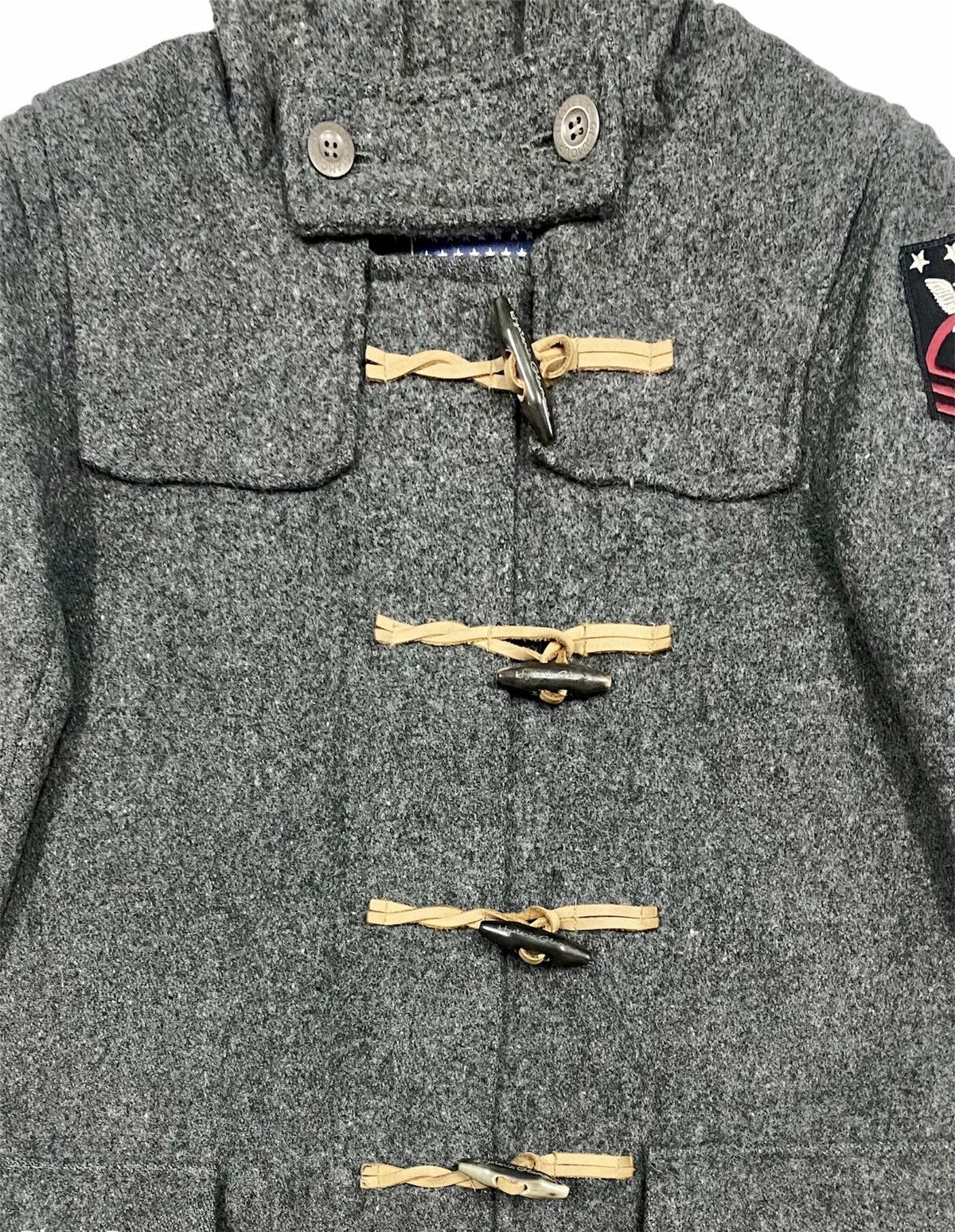 Designer × Hysteric Glamour 🔥VINTAGE HYSTERIC GLAMOUR 69-70 DUFFLE WOOL WITH PATCHES Size US M / EU 48-50 / 2 - 4 Thumbnail