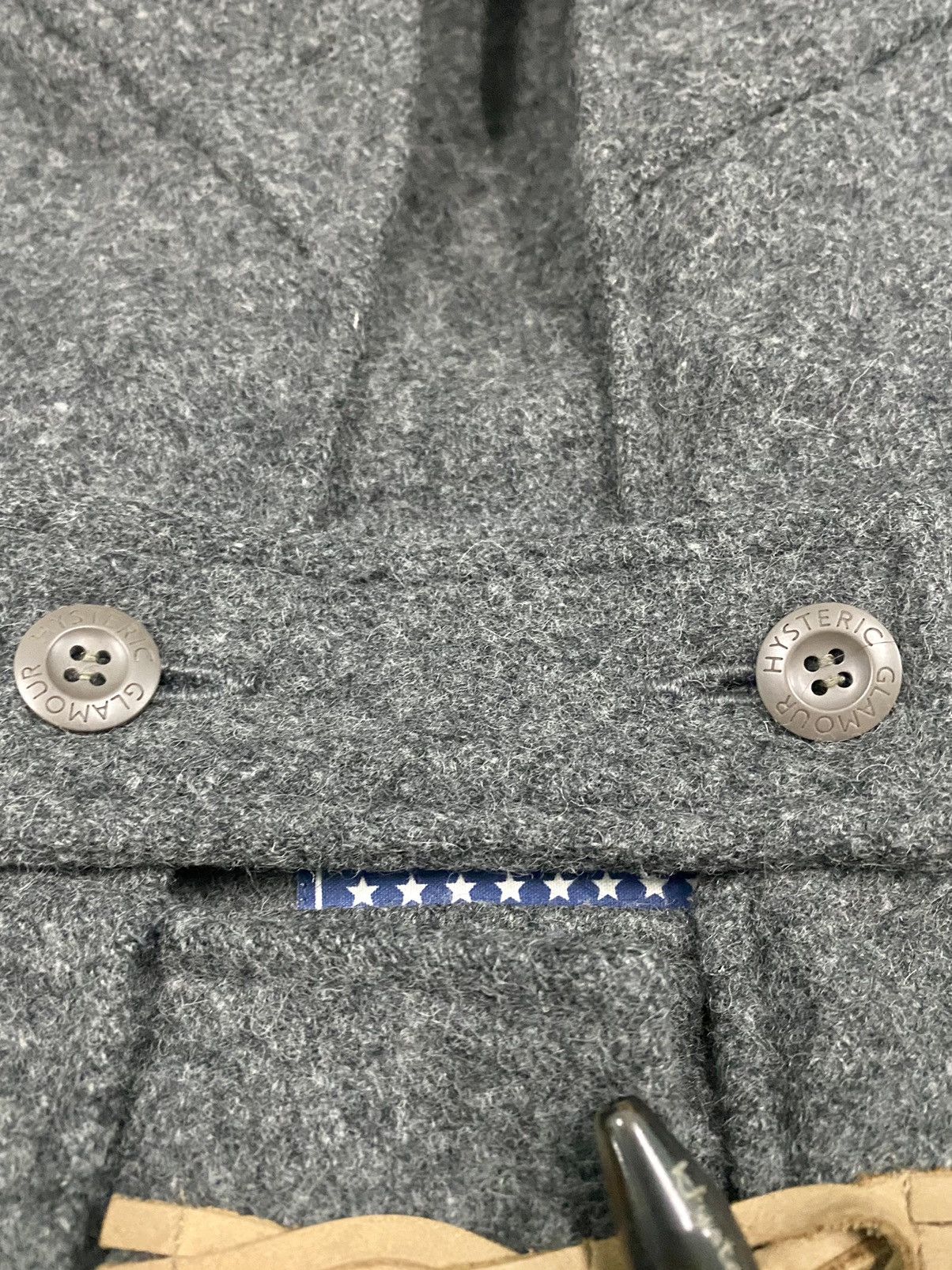 Designer × Hysteric Glamour 🔥VINTAGE HYSTERIC GLAMOUR 69-70 DUFFLE WOOL WITH PATCHES Size US M / EU 48-50 / 2 - 6 Thumbnail