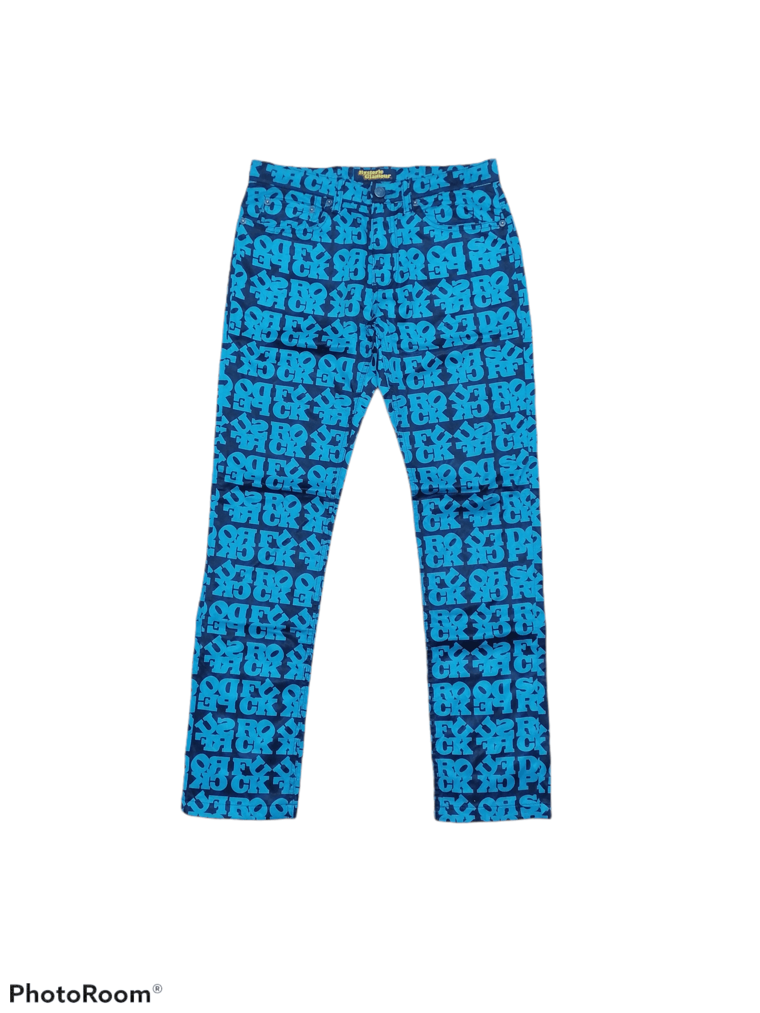 Hysteric Glamour × Japanese Brand Hysteric Glamour Fuck Rock Full Spell Out Pants Size US 29 - 1 Thumbnail