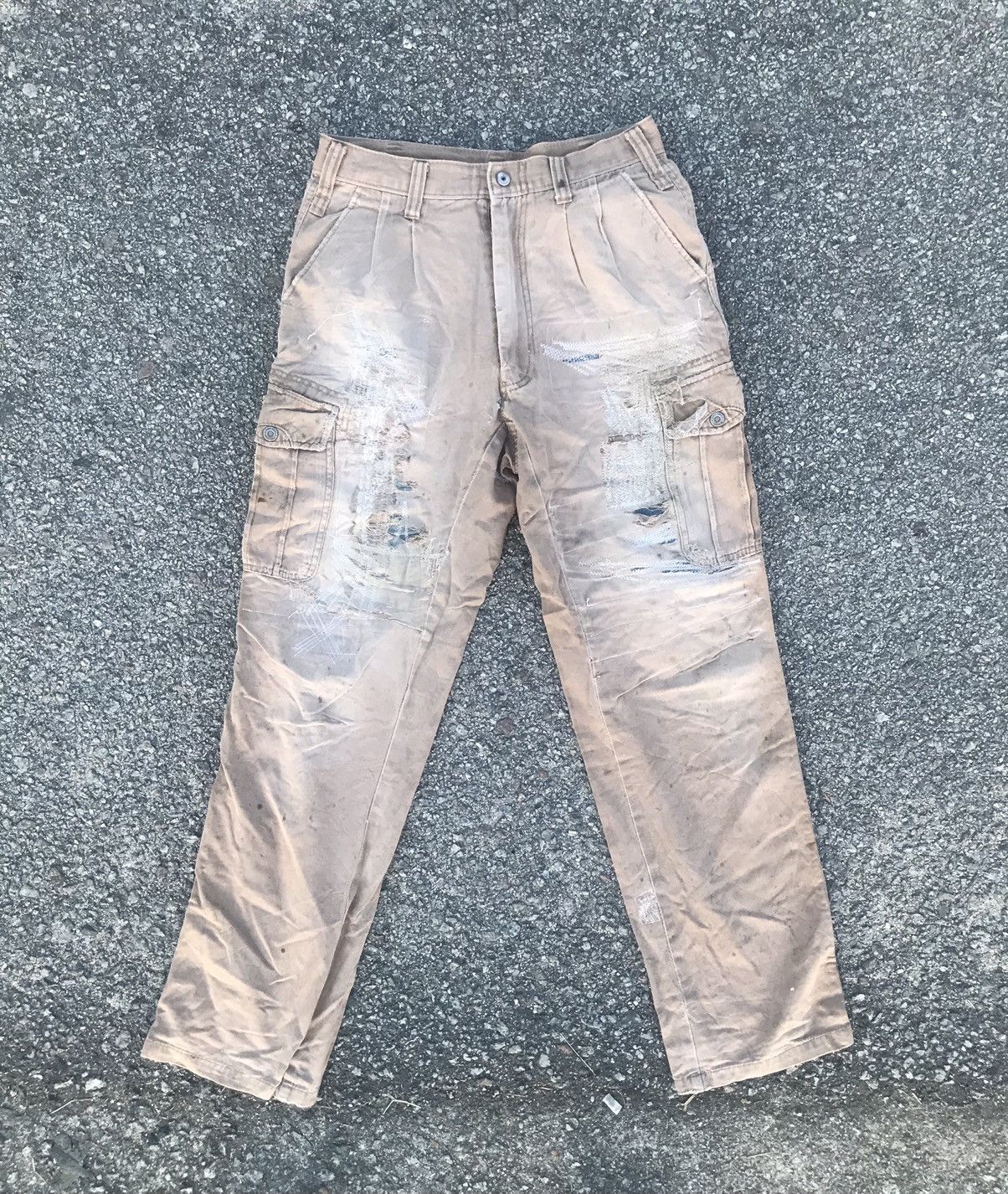 Japanese Brand cargo pants distressed Japanese brand Size US 30 / EU 46 - 1 Thumbnail