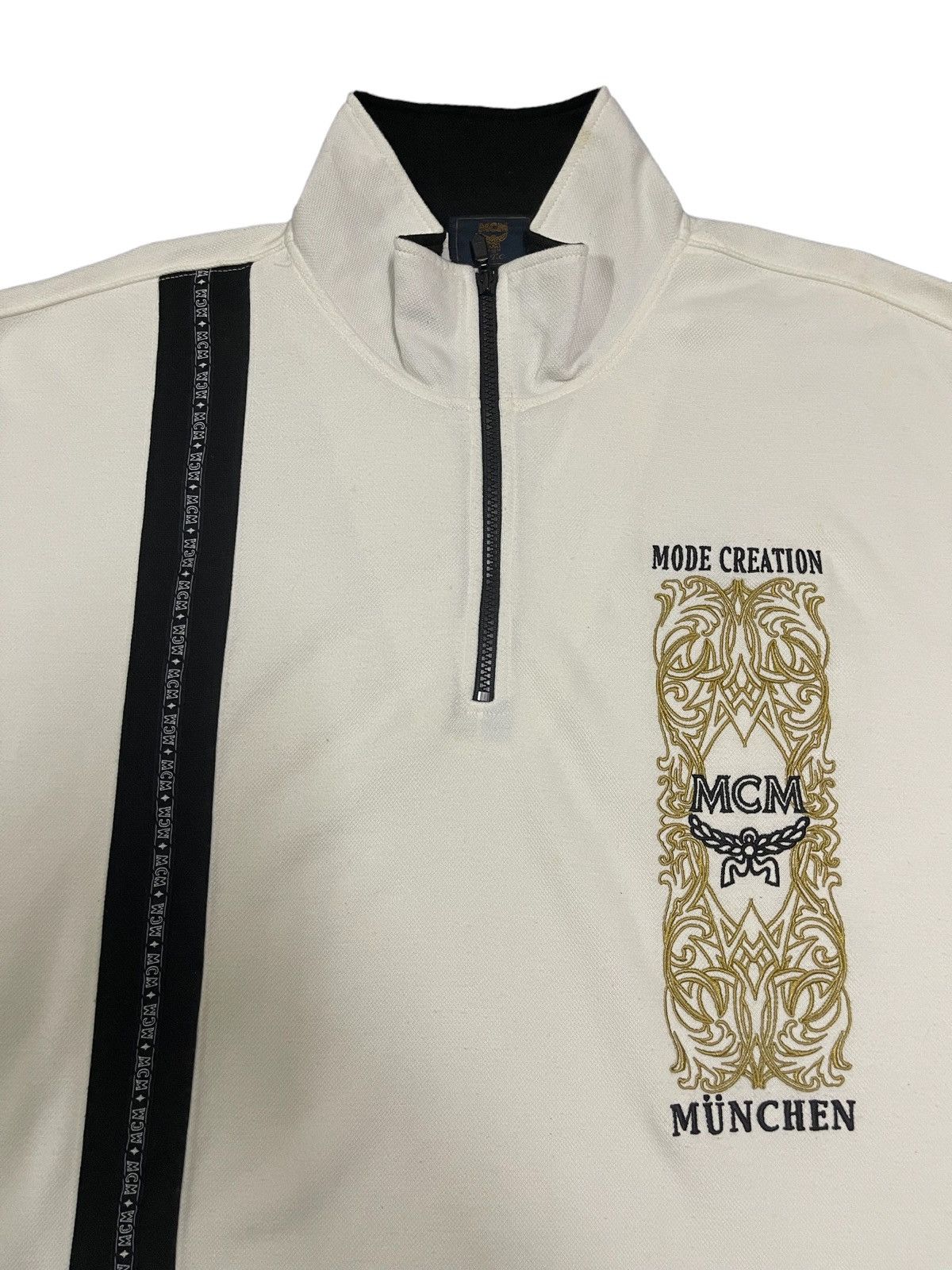 MCM Vintage MCM Embroidery Logo Half Zipper Jacket Size US L / EU 52-54 / 3 - 4 Thumbnail