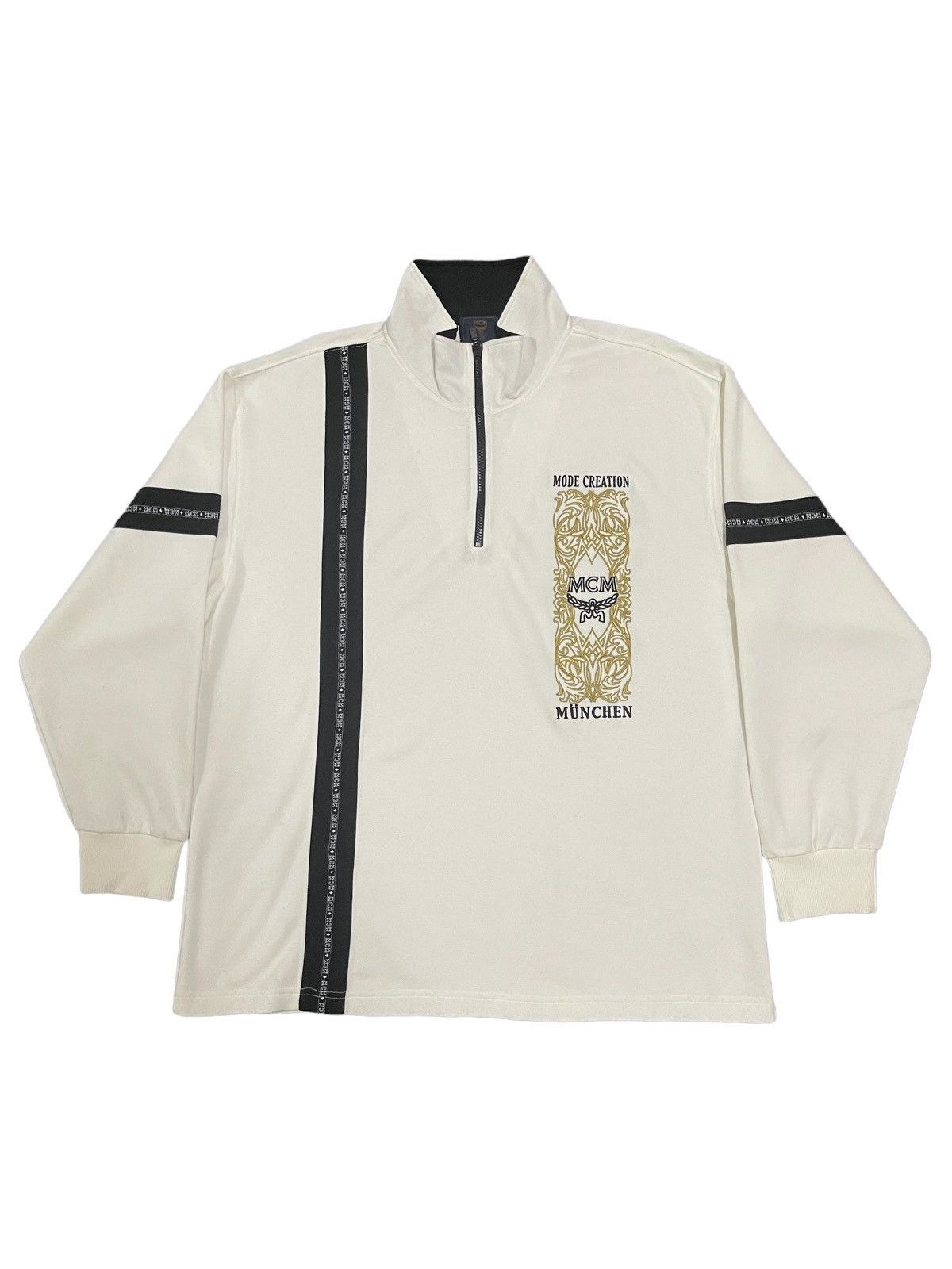 MCM Vintage MCM Embroidery Logo Half Zipper Jacket Size US L / EU 52-54 / 3 - 1 Thumbnail
