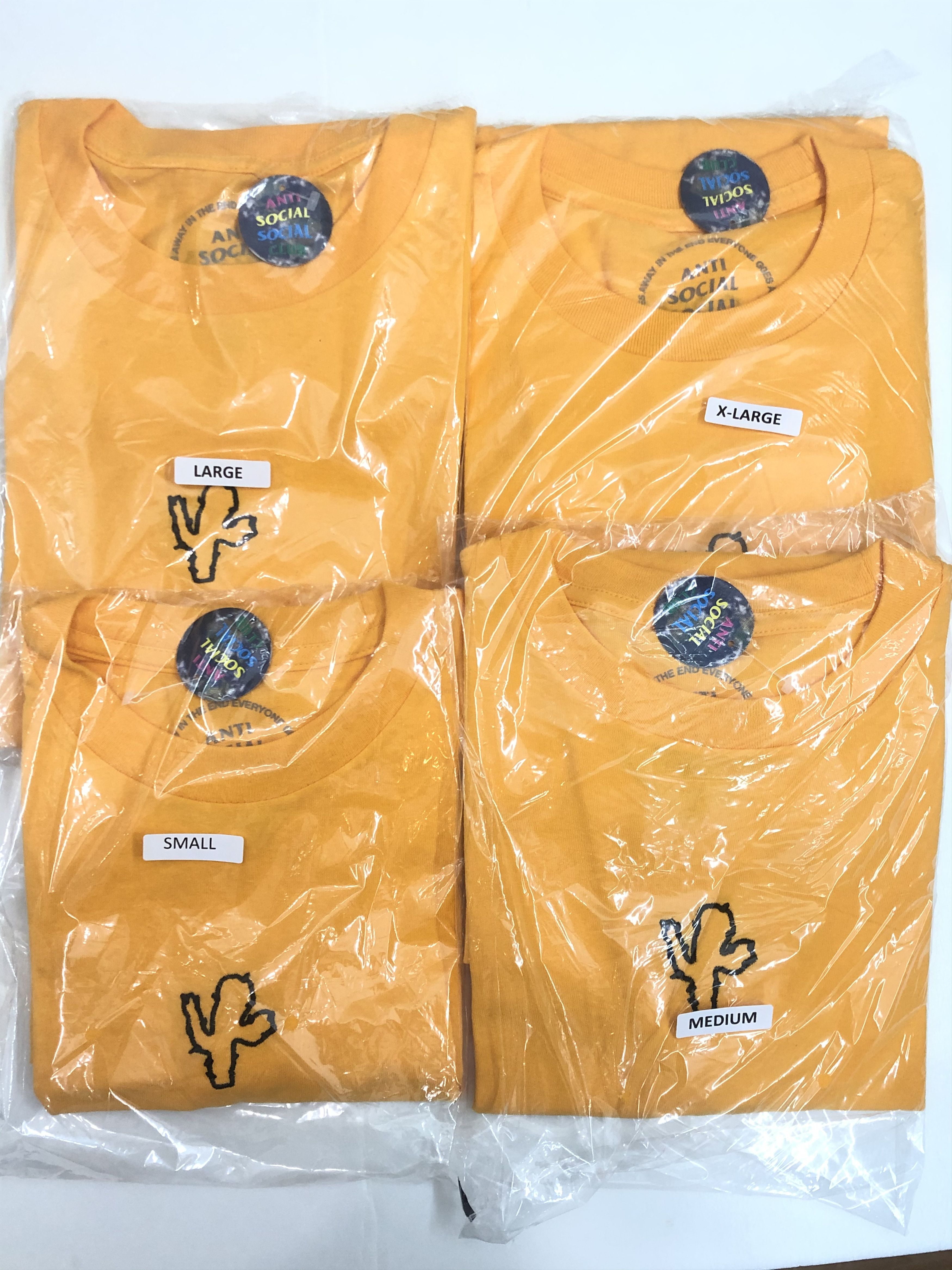 Anti Social Social Club × Cactus Plant Flea Market DS CPFM x ASSC Black Logo Yellow Tee BAPE KITH KAWS Size US L / EU 52-54 / 3 - 7 Thumbnail