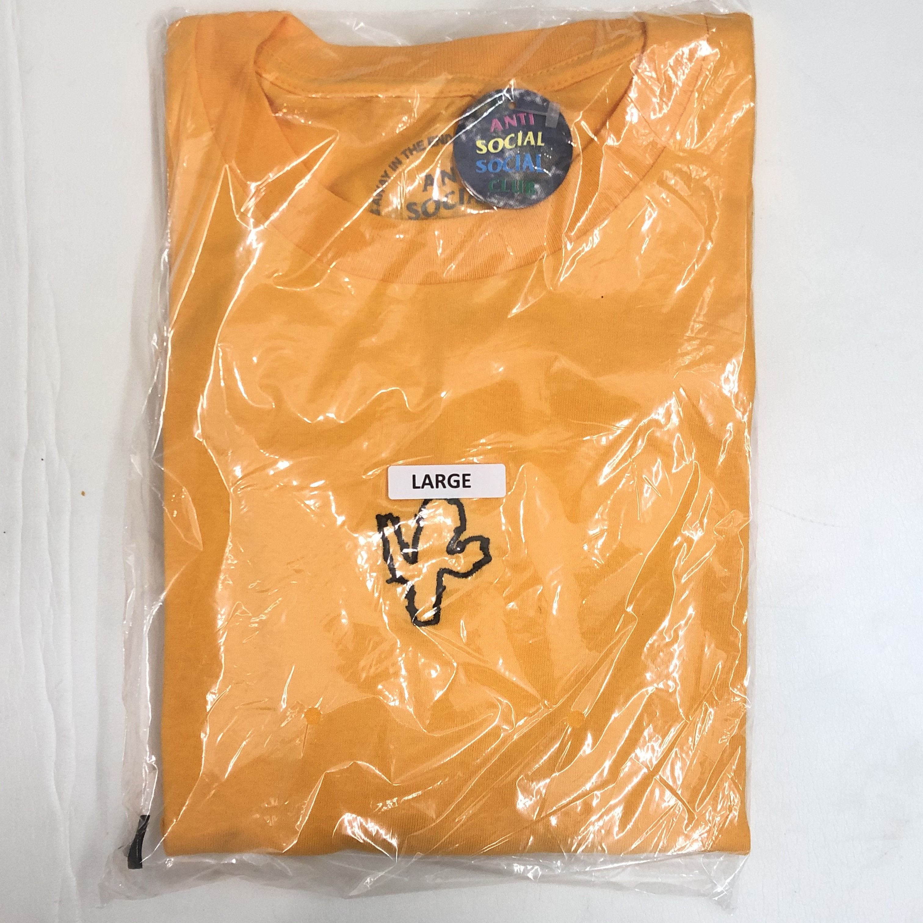 Anti Social Social Club × Cactus Plant Flea Market DS CPFM x ASSC Black Logo Yellow Tee BAPE KITH KAWS Size US L / EU 52-54 / 3 - 1 Thumbnail