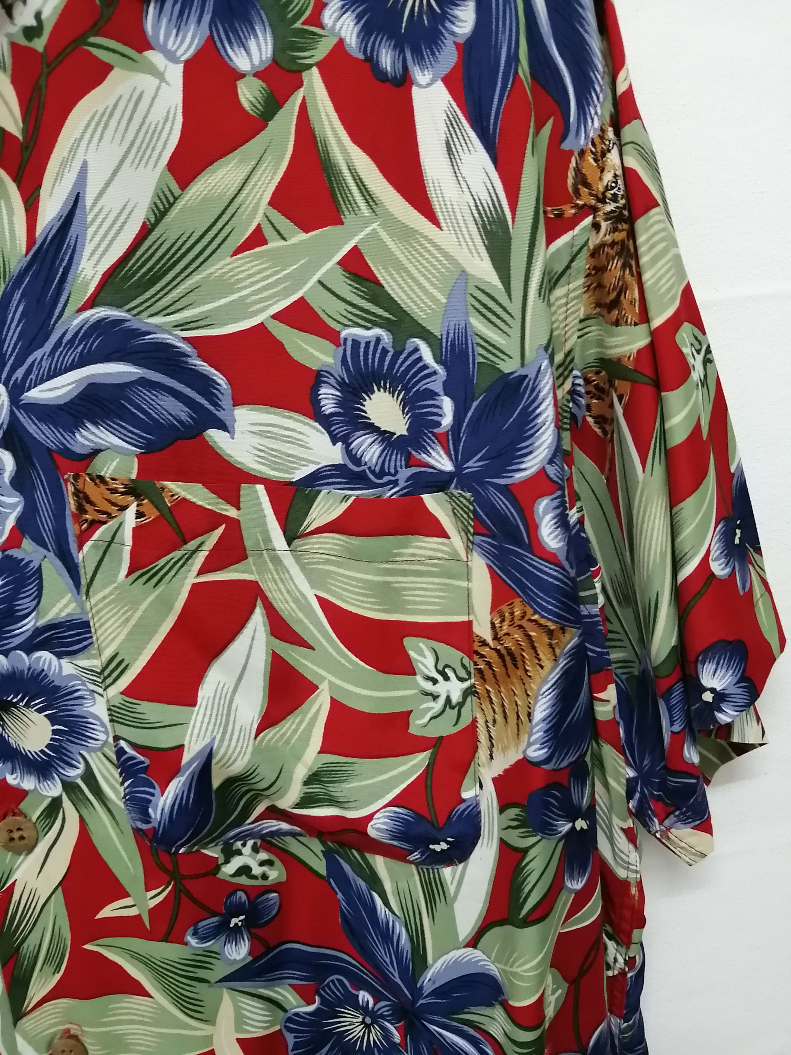 Japanese Brand Hawaiian Shirt Tiger Rayon Shirt