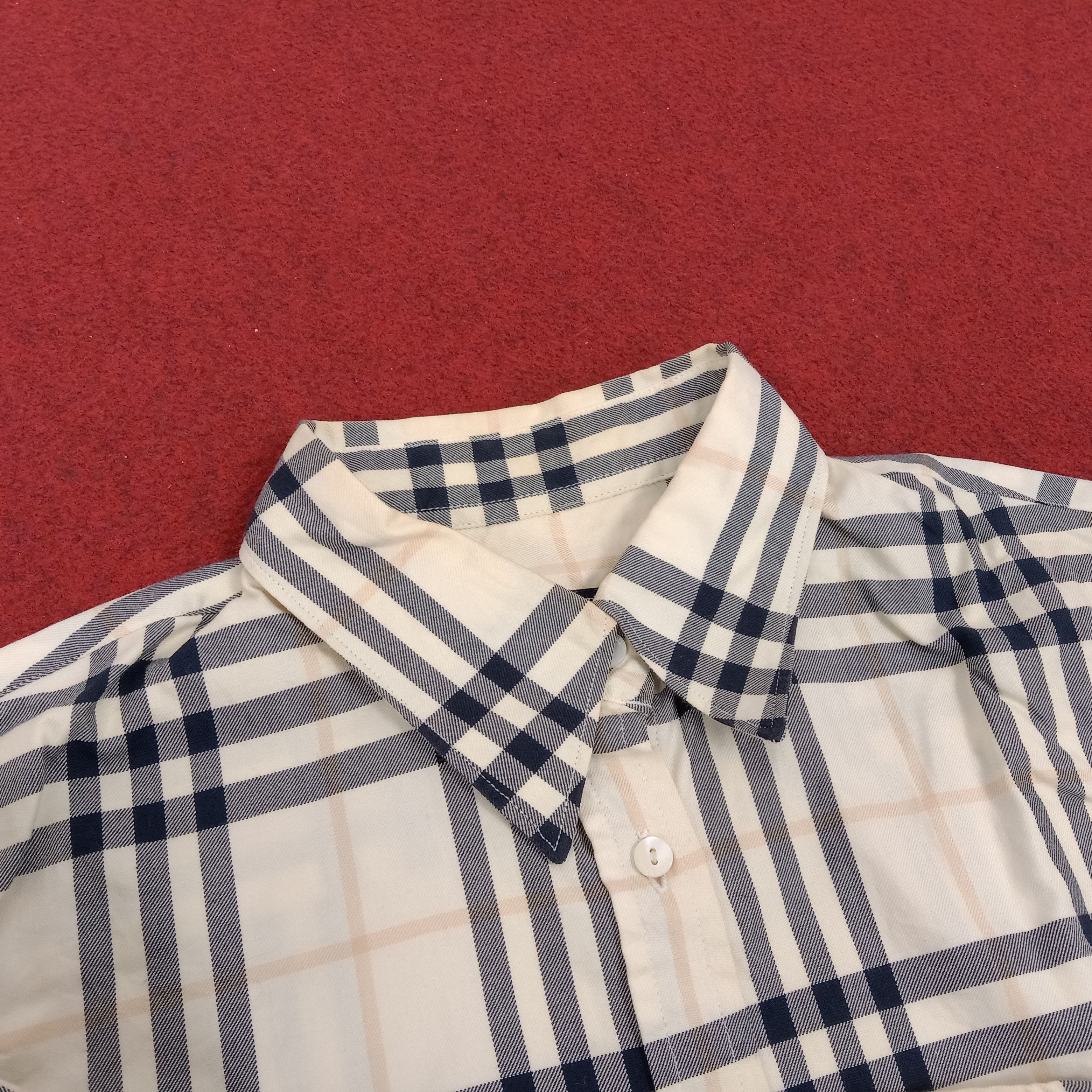 Burberry × Vintage Burberry London Nova Check Design Style Formal Shirt Size S / US 4 / IT 40 - 3 Thumbnail