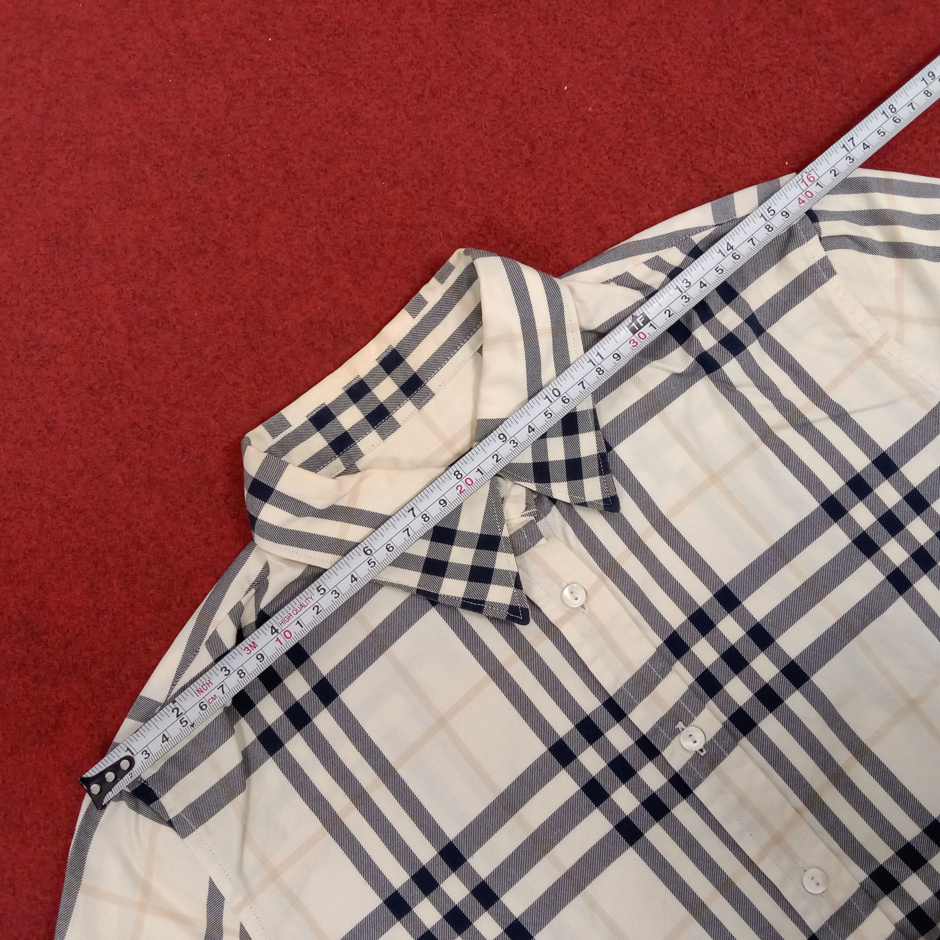 Burberry × Vintage Burberry London Nova Check Design Style Formal Shirt Size S / US 4 / IT 40 - 10 Thumbnail