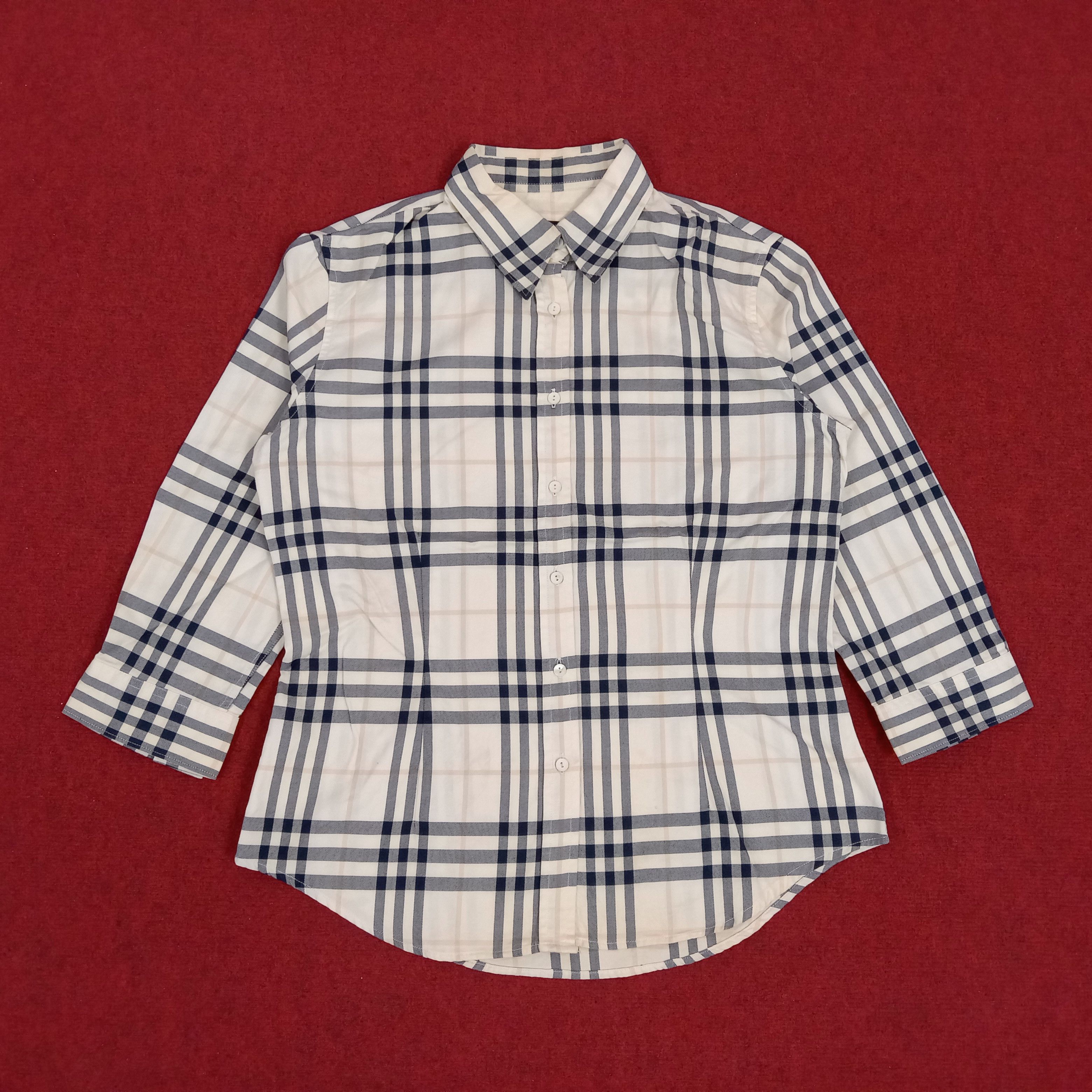 Burberry × Vintage Burberry London Nova Check Design Style Formal Shirt Size S / US 4 / IT 40 - 1 Thumbnail