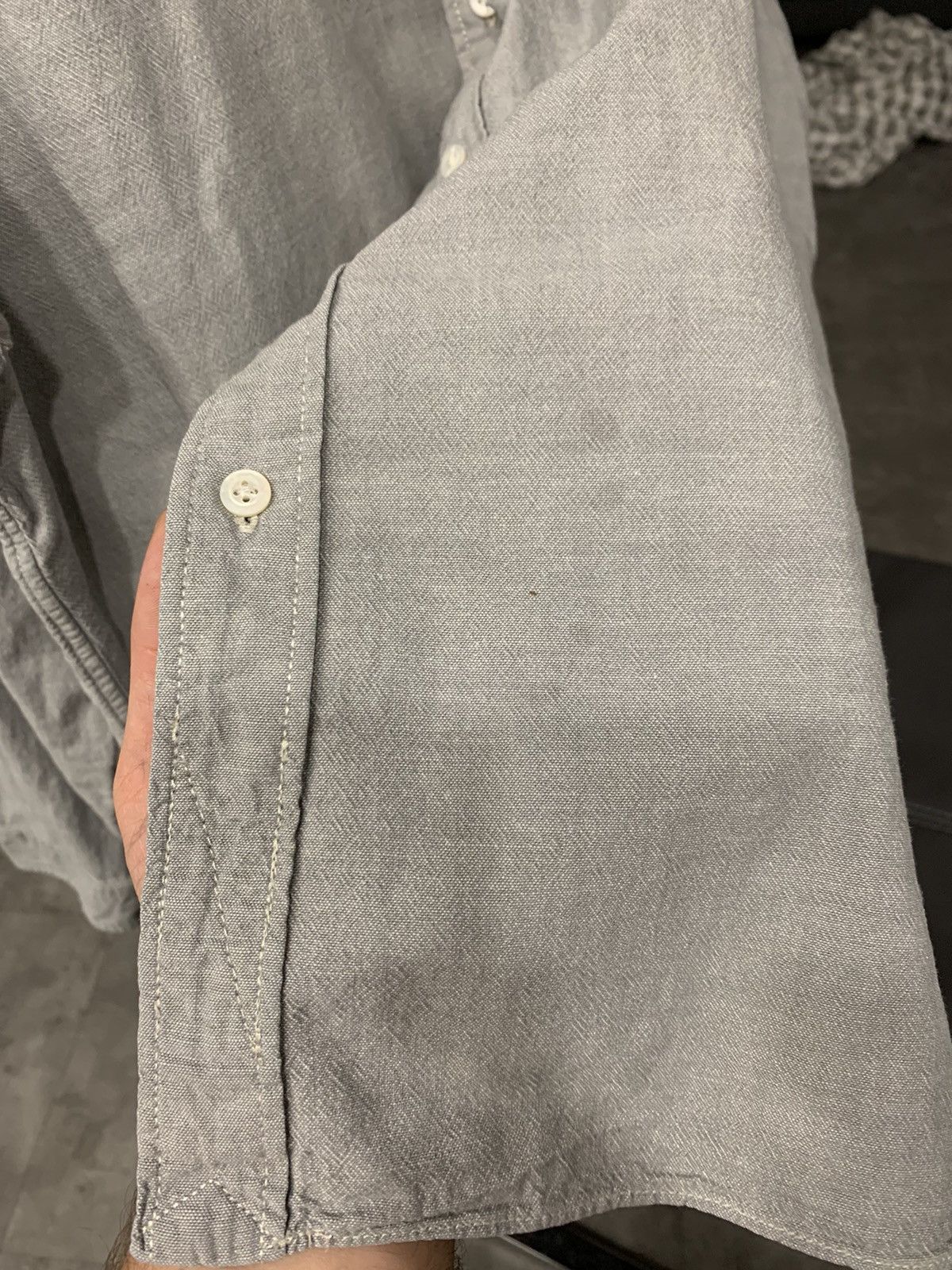 RRL Ralph Lauren RRL Double Ralph Lauren Shirt Button Up Long Sleeve Grey Size US XL / EU 56 / 4 - 7 Thumbnail