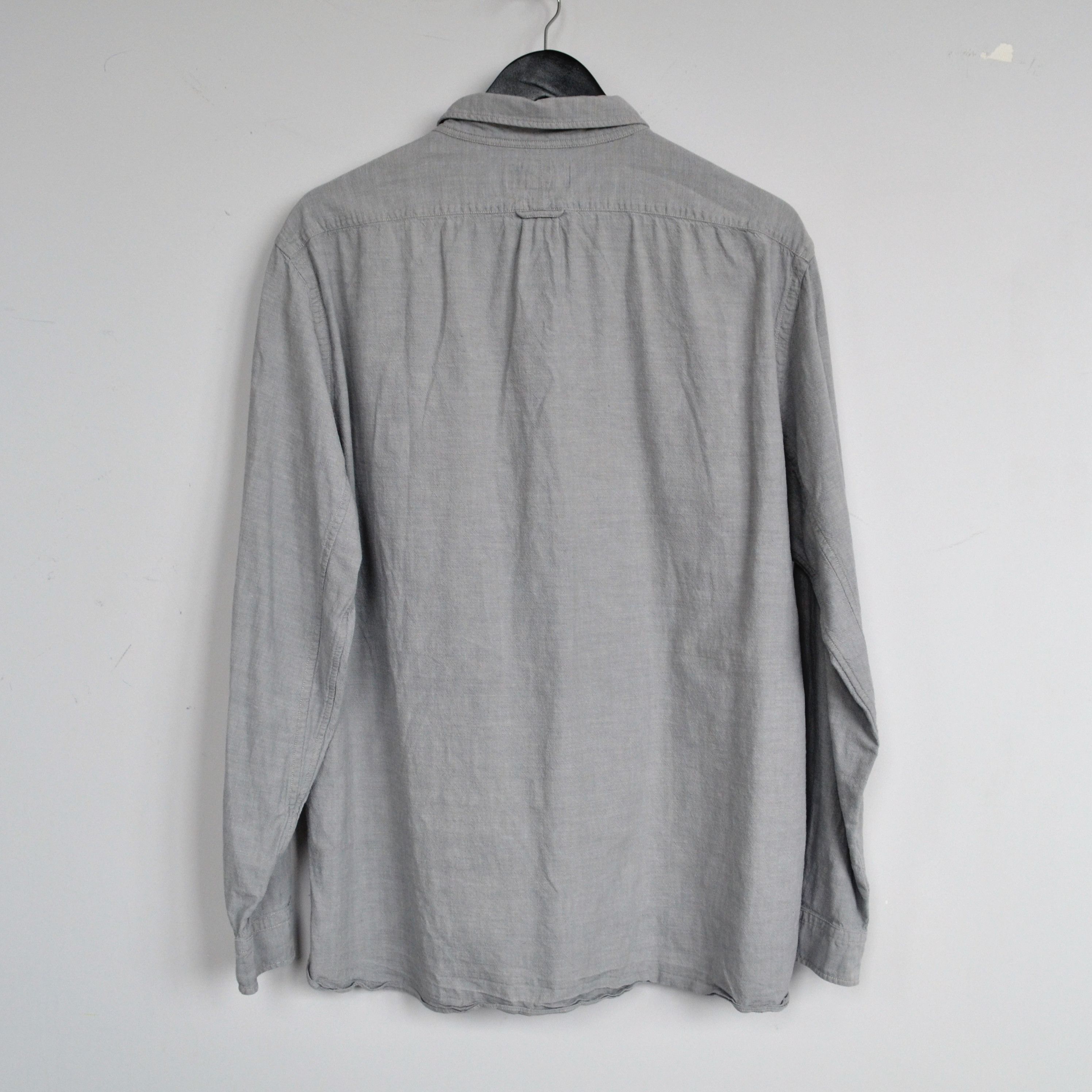 RRL Ralph Lauren RRL Double Ralph Lauren Shirt Button Up Long Sleeve Grey Size US XL / EU 56 / 4 - 4 Thumbnail