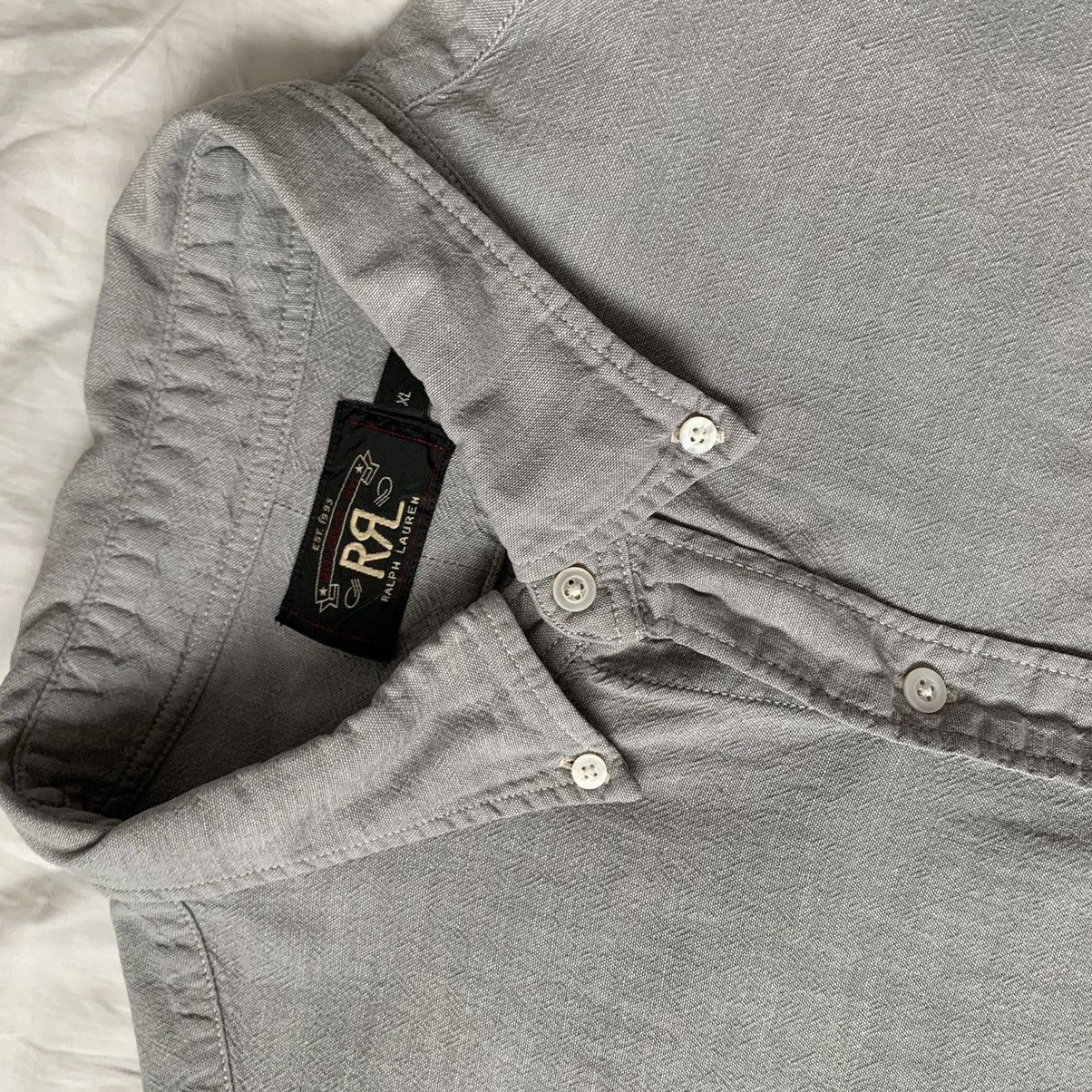 RRL Ralph Lauren RRL Double Ralph Lauren Shirt Button Up Long Sleeve Grey Size US XL / EU 56 / 4 - 3 Thumbnail