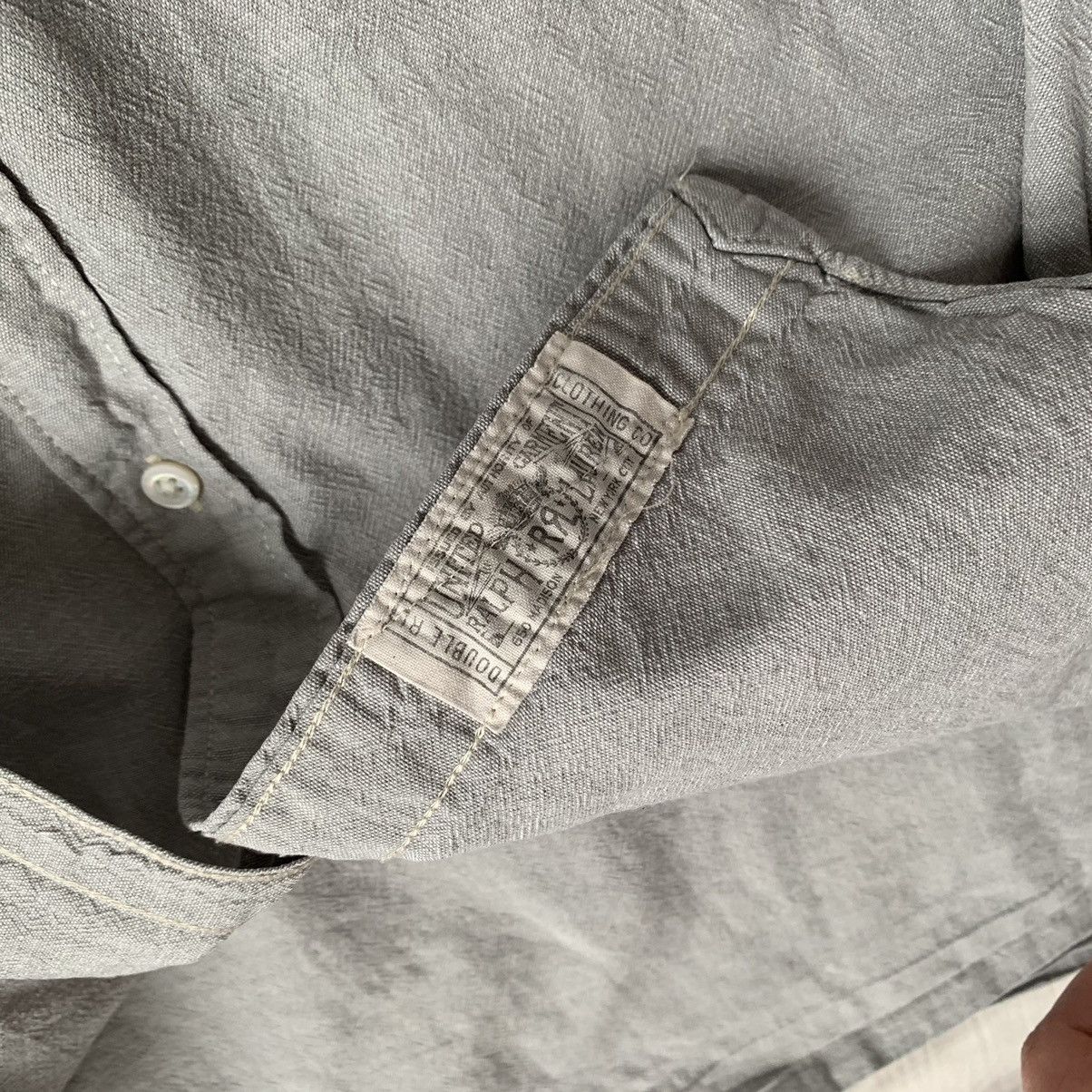 RRL Ralph Lauren RRL Double Ralph Lauren Shirt Button Up Long Sleeve Grey Size US XL / EU 56 / 4 - 5 Thumbnail