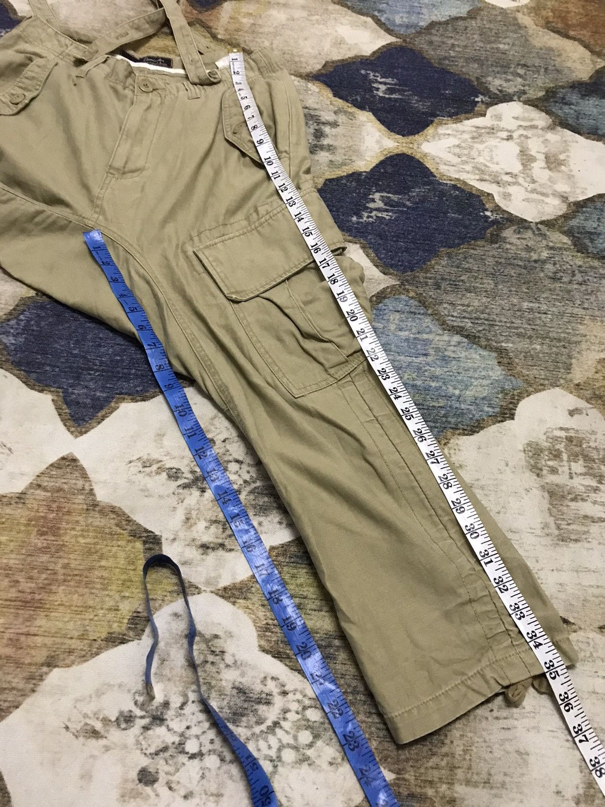 Japanese Brand × Vintage Japanese Brand Dominate Handcrafted jean Drop Crotch Cargo Size US 30 / EU 46 - 11 Thumbnail