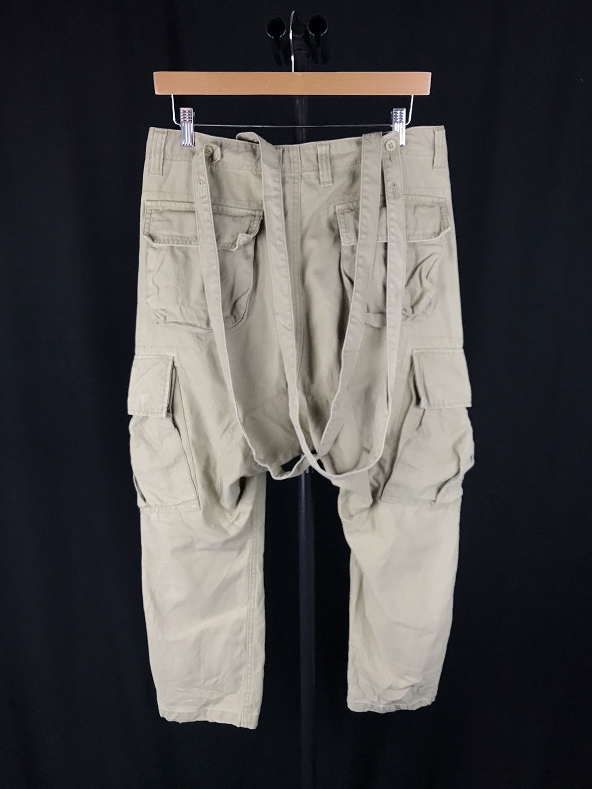 Japanese Brand × Vintage Japanese Brand Dominate Handcrafted jean Drop Crotch Cargo Size US 30 / EU 46 - 1 Thumbnail