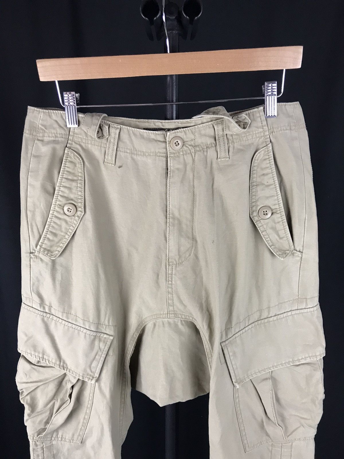 Japanese Brand × Vintage Japanese Brand Dominate Handcrafted jean Drop Crotch Cargo Size US 30 / EU 46 - 3 Thumbnail