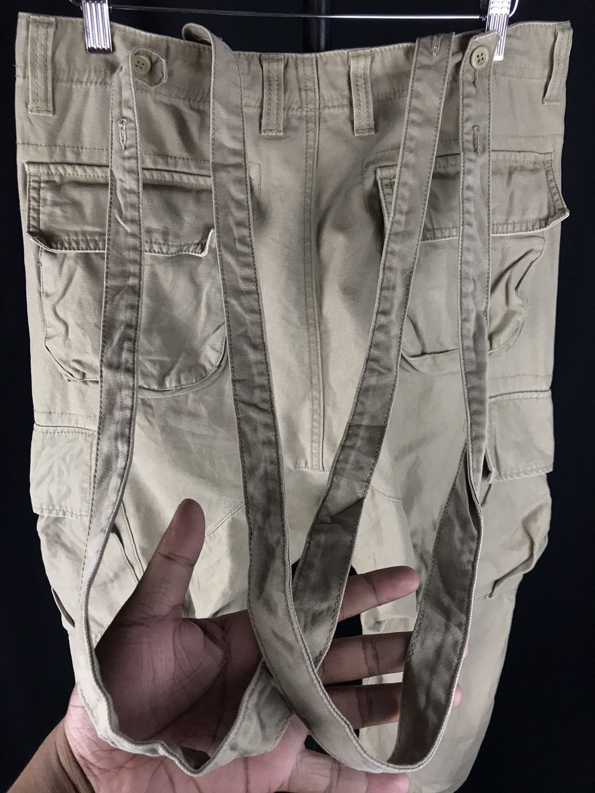 Japanese Brand × Vintage Japanese Brand Dominate Handcrafted jean Drop Crotch Cargo Size US 30 / EU 46 - 7 Thumbnail