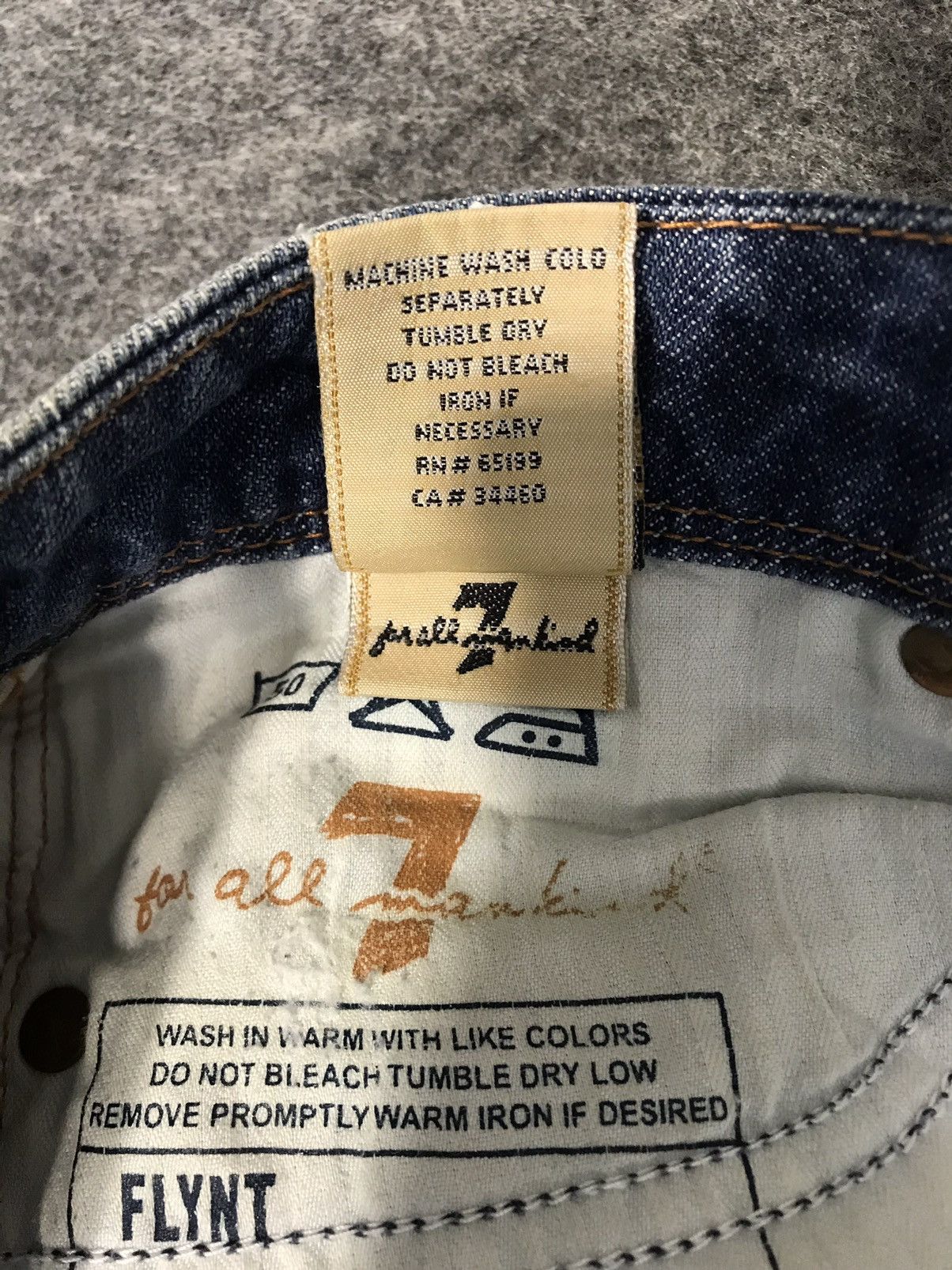 7 For All Mankind 7 For All Mankind Flynt Straight Cut Indigo Denim Size US 32 / EU 48 - 13 Thumbnail
