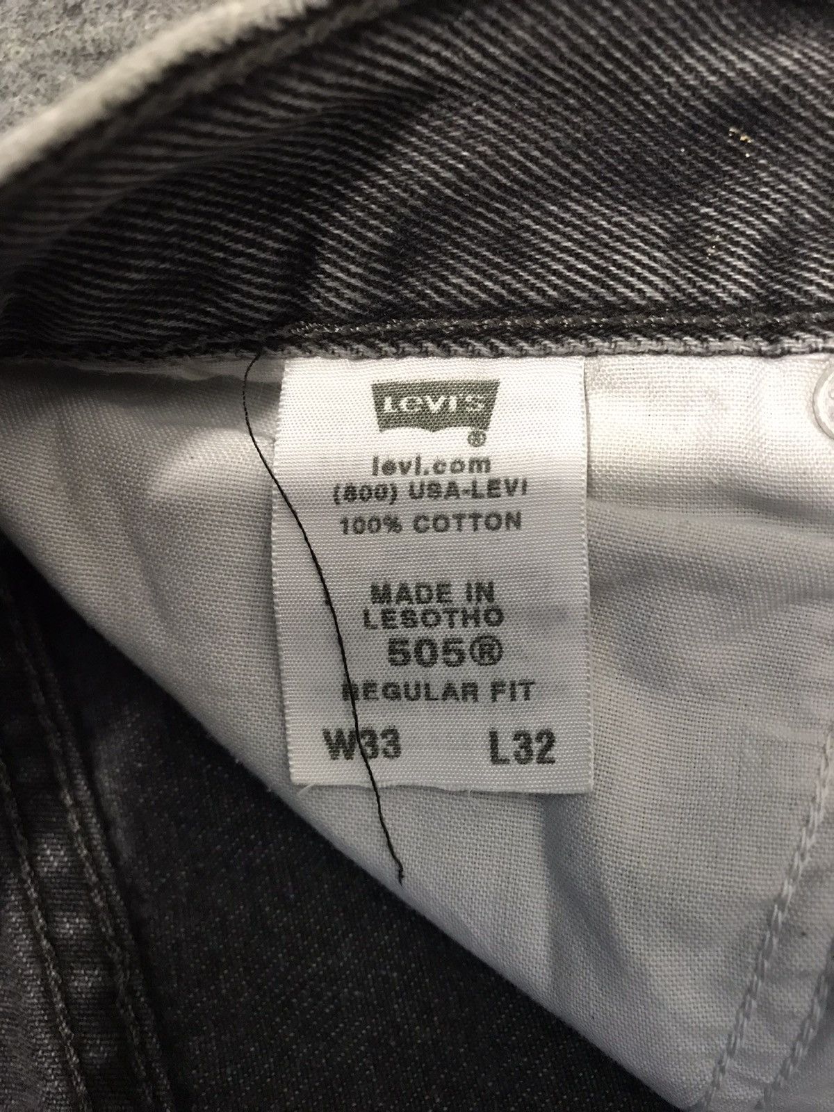 Levi's Vintage Clothing Levi’s Lot 505 Made In Usa Straight Cut Black Denim Pant Size US 32 / EU 48 - 8 Thumbnail