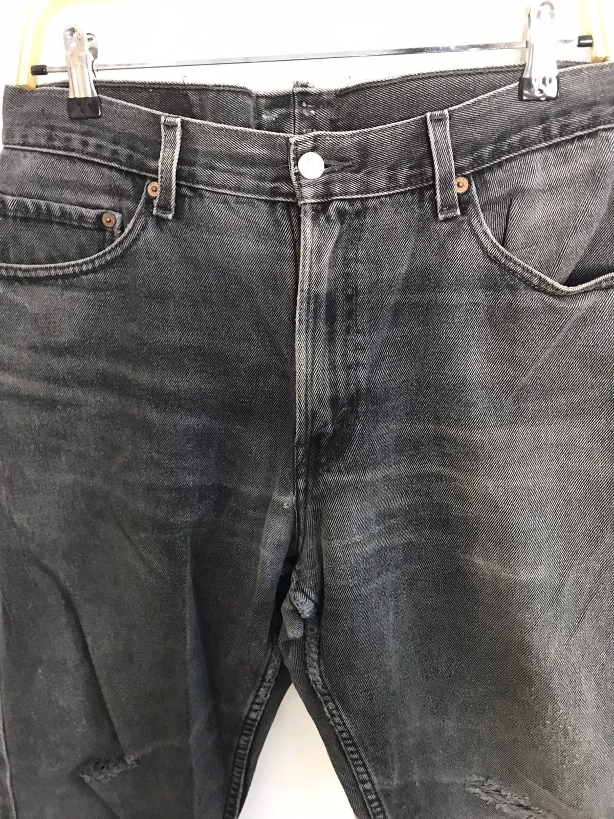 Levi's Vintage Clothing Levi’s Lot 505 Made In Usa Straight Cut Black Denim Pant Size US 32 / EU 48 - 3 Thumbnail
