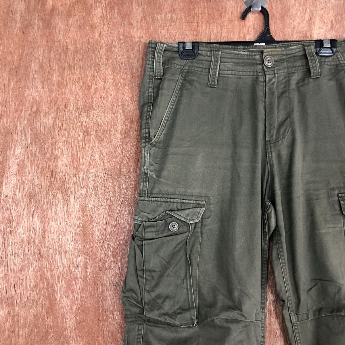 Japanese Brand DL Real Crush Clothing multipocket Grey Cargo Pants #c710 Size US 32 / EU 48 - 5 Thumbnail