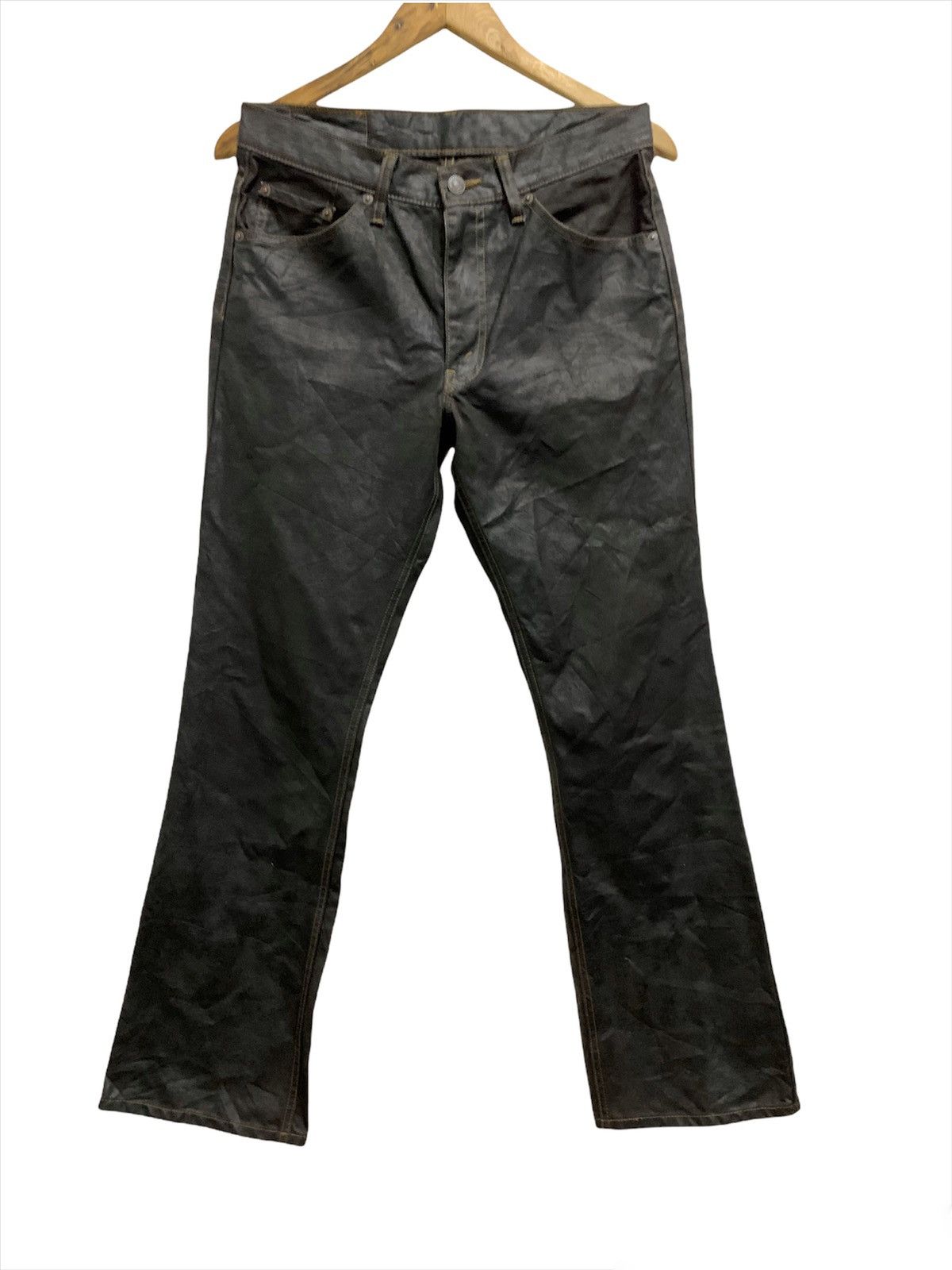 Levi's × Levi's Made & Crafted Hot Item🔥Levi’s 517 Flare Waxed Dark Brown Denim Size US 30 / EU 46 - 3 Thumbnail
